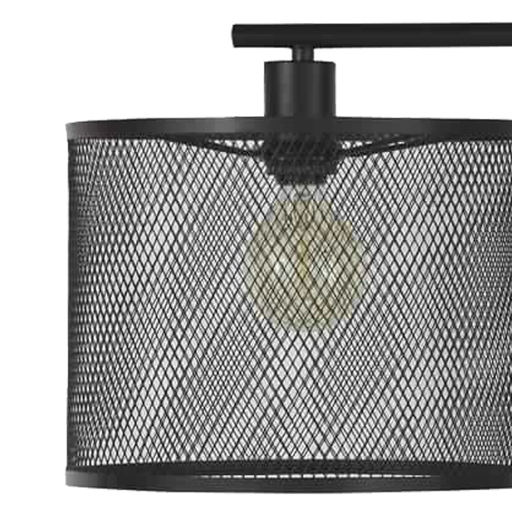 Metal Frame Floor Lamp With Caged Shade Dark Bronze By Benzara - Image 2