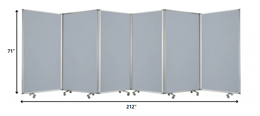 Metal Grey 6 Panel Screen By Homeroots - Image 3