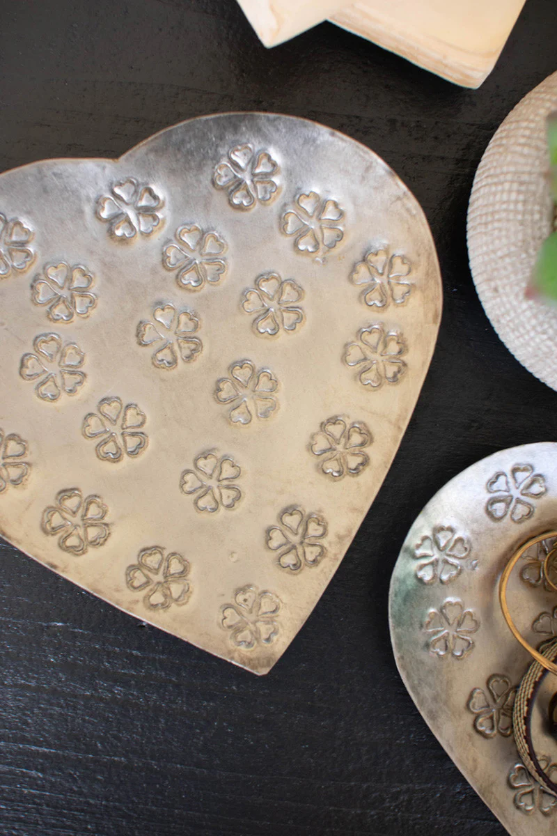 Metal Heart Bowls Set Of 2 By Kalalou - Image 2