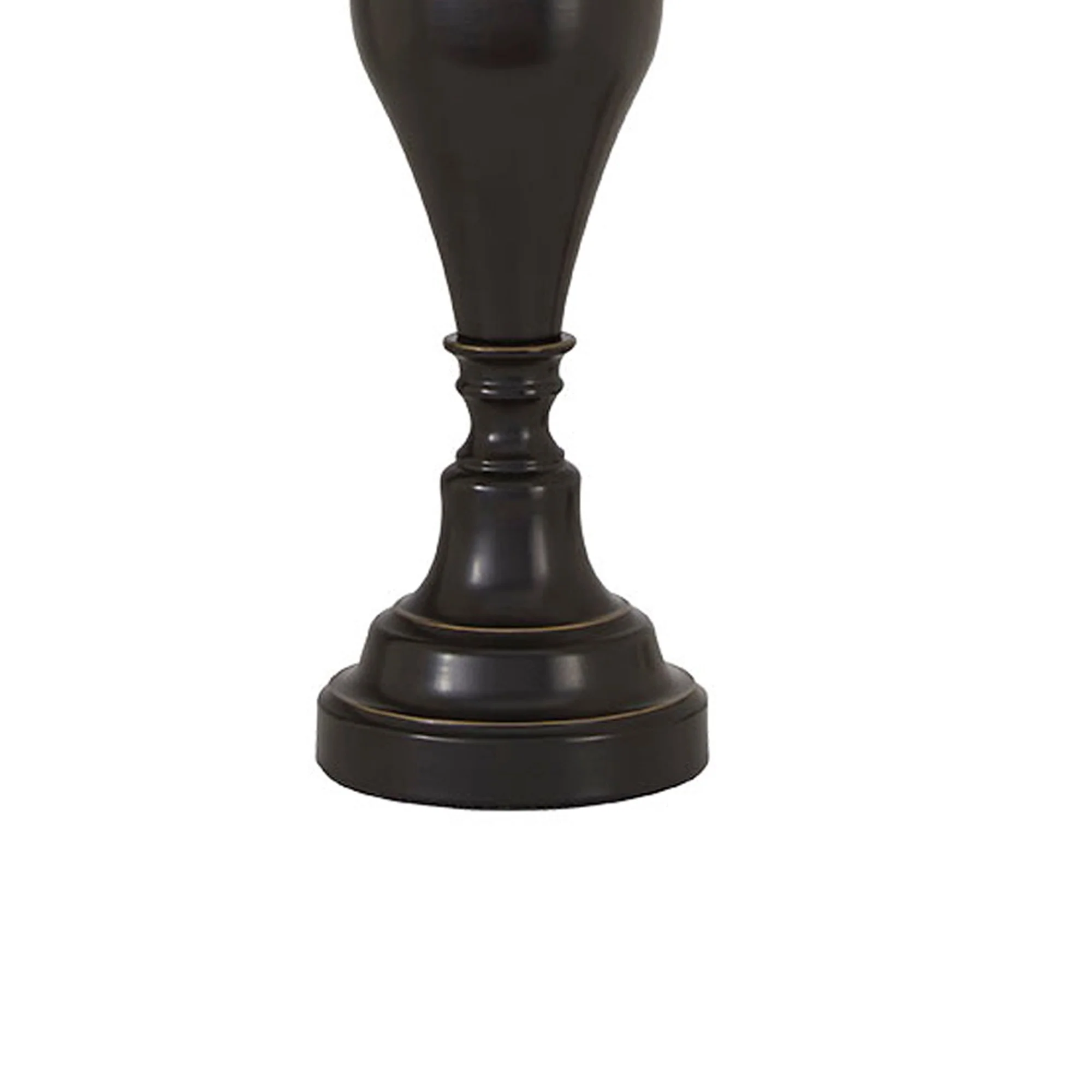 Metal Table Lamp With Turned Pedestal Base Set Of 2 Bronze By Benzara - Image 3