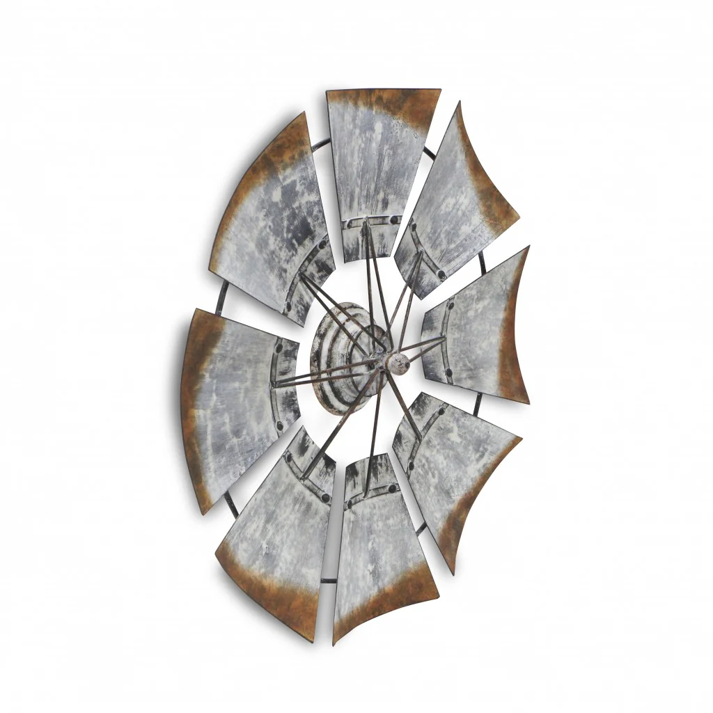Metal Windmill Shaped Wall Decor By Homeroots - Image 2