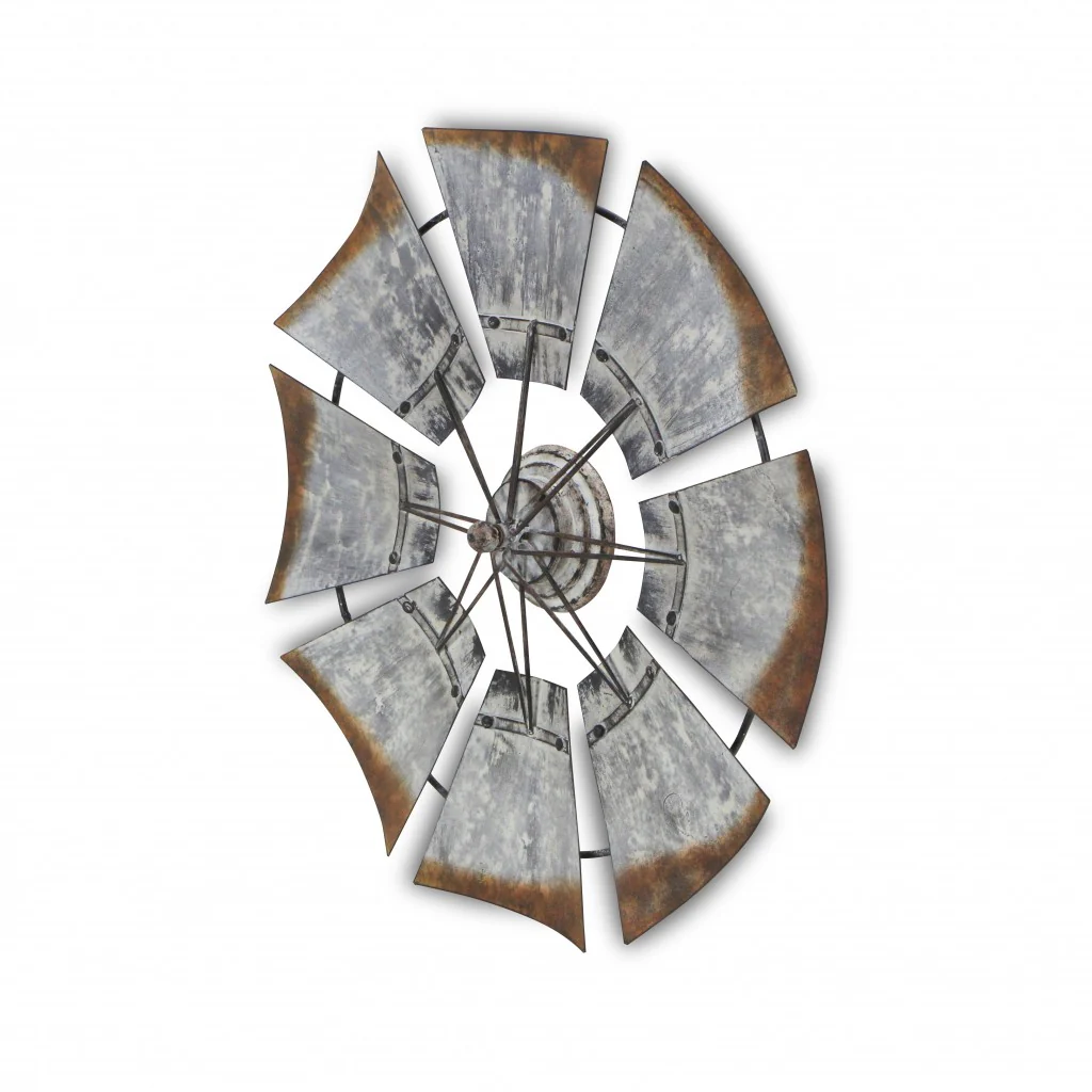 Metal Windmill Shaped Wall Decor By Homeroots - Image 3