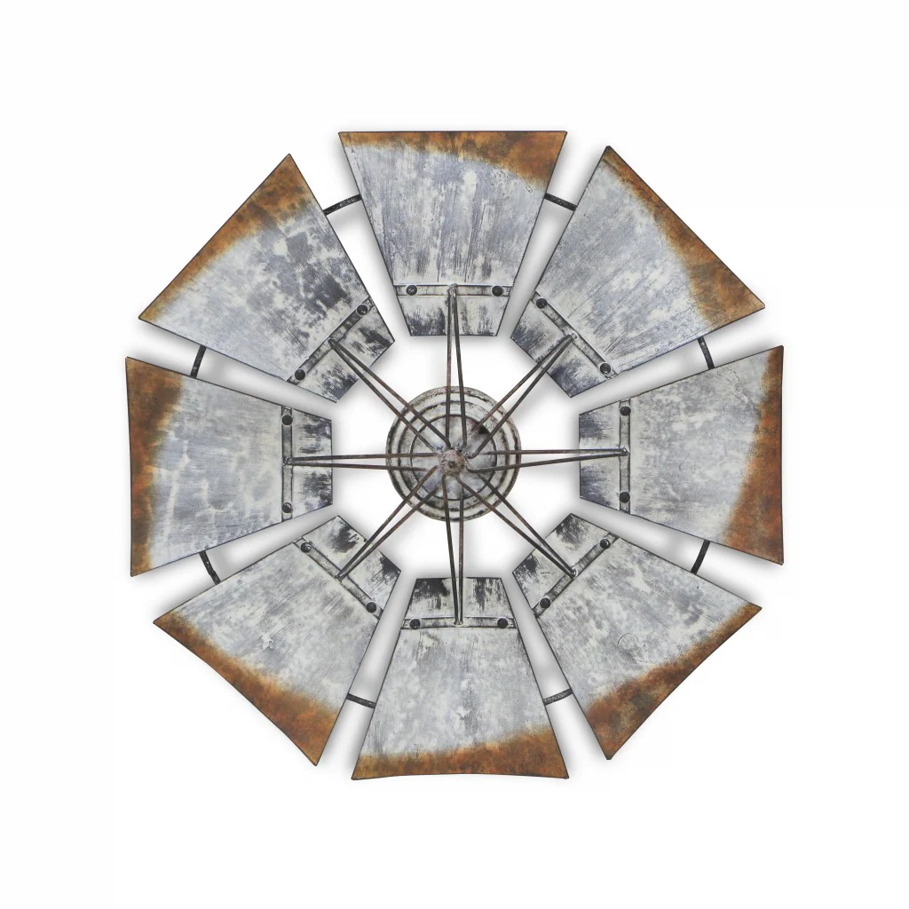 Metal Windmill Shaped Wall Decor By Homeroots - Image 4