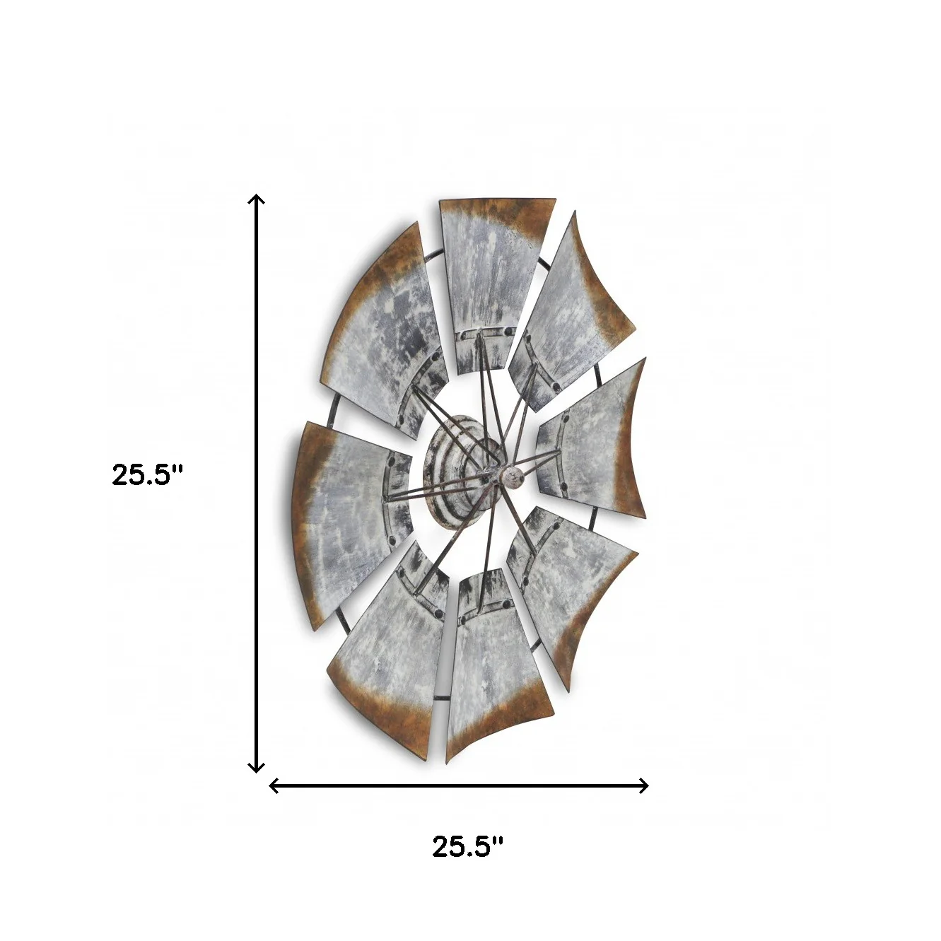 Metal Windmill Shaped Wall Decor By Homeroots - Image 6
