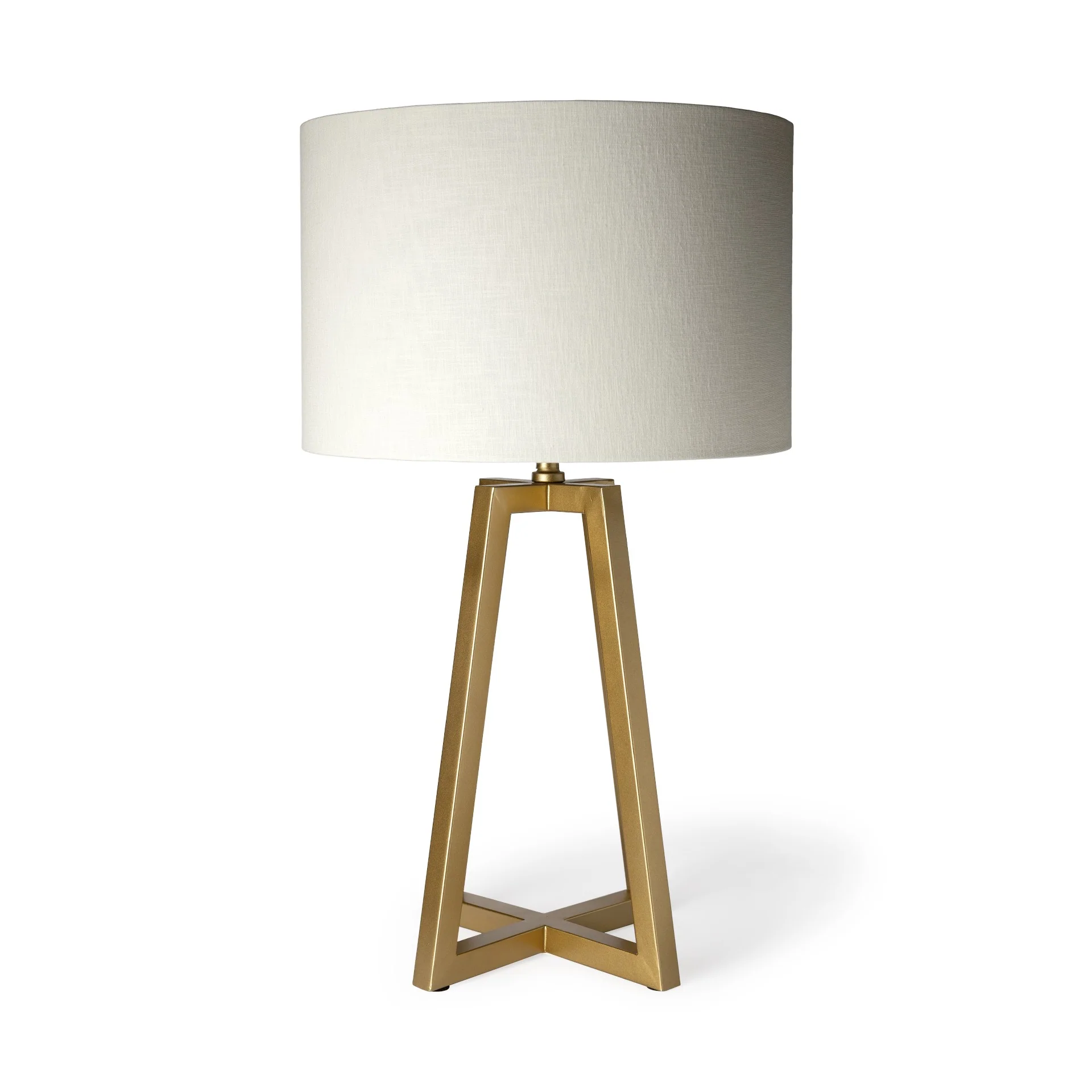 Metallic Gold Tone Geometric Table Lamp By Homeroots - Image 2