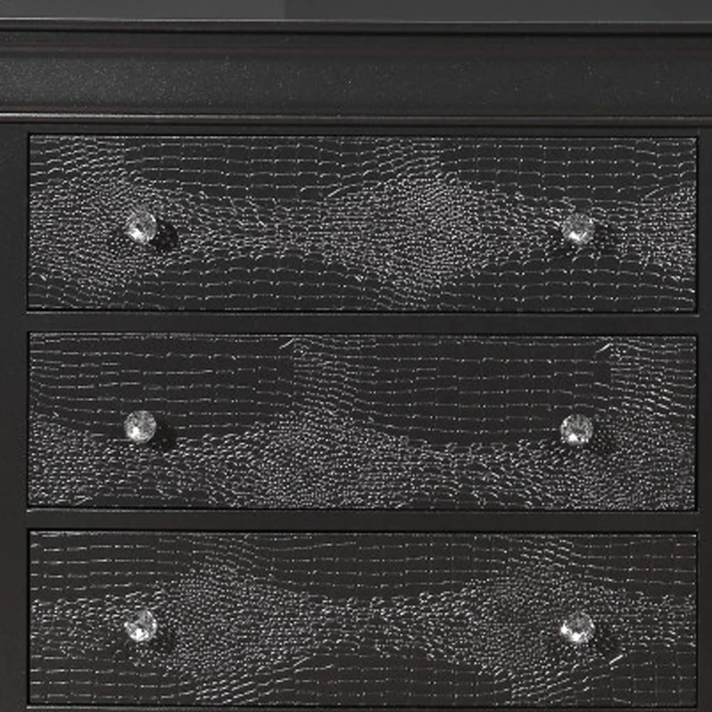 Metallic Grey Solid Wood Six Drawer Double Dresser By Homeroots - Image 5