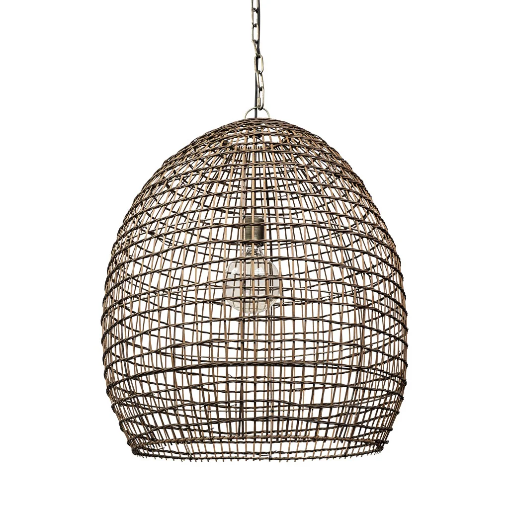 Metallic Woven Hanging Pendant Light By Homeroots - Image 2
