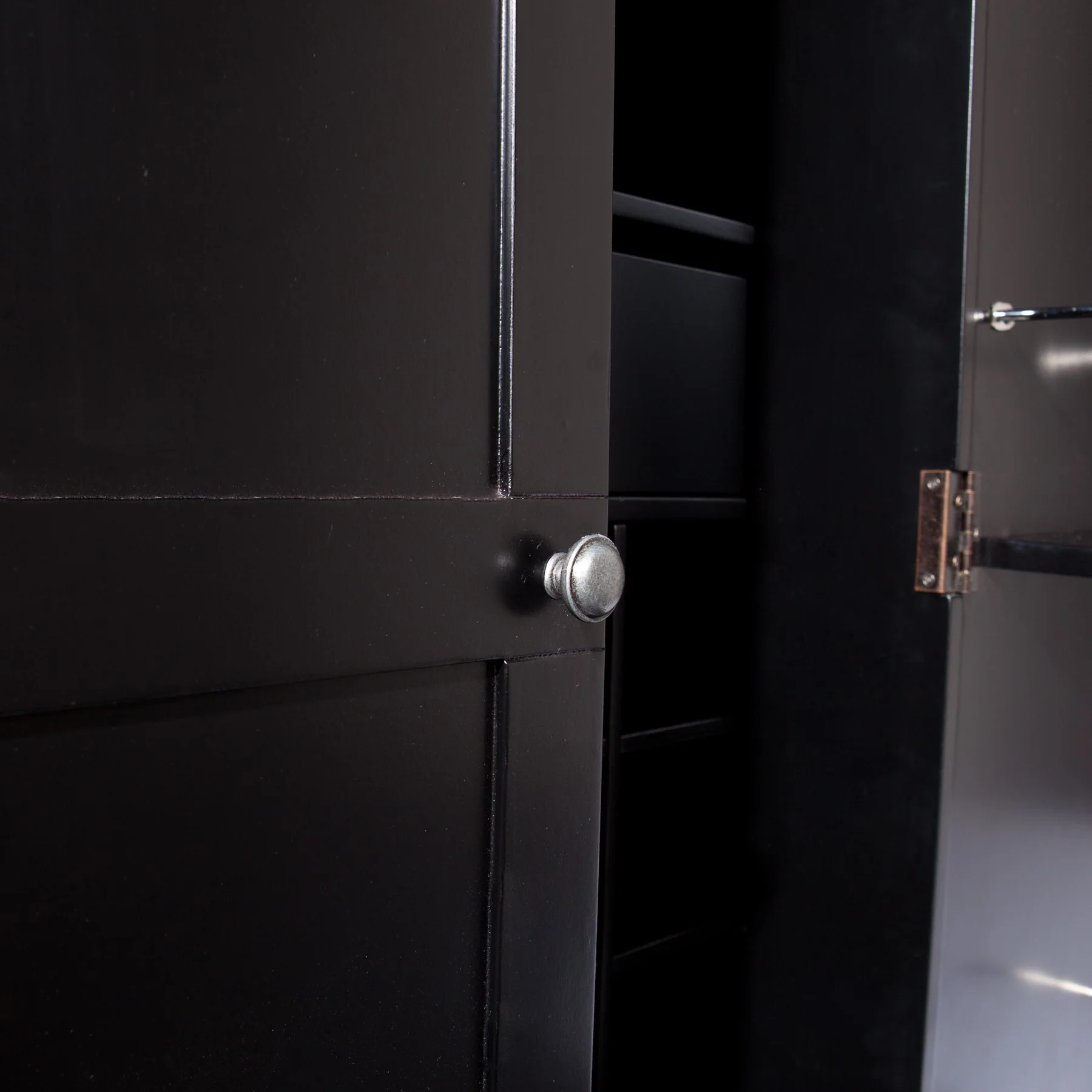 Metro Black Wood And Marble Bar Cabinet By Homeroots - Image 5