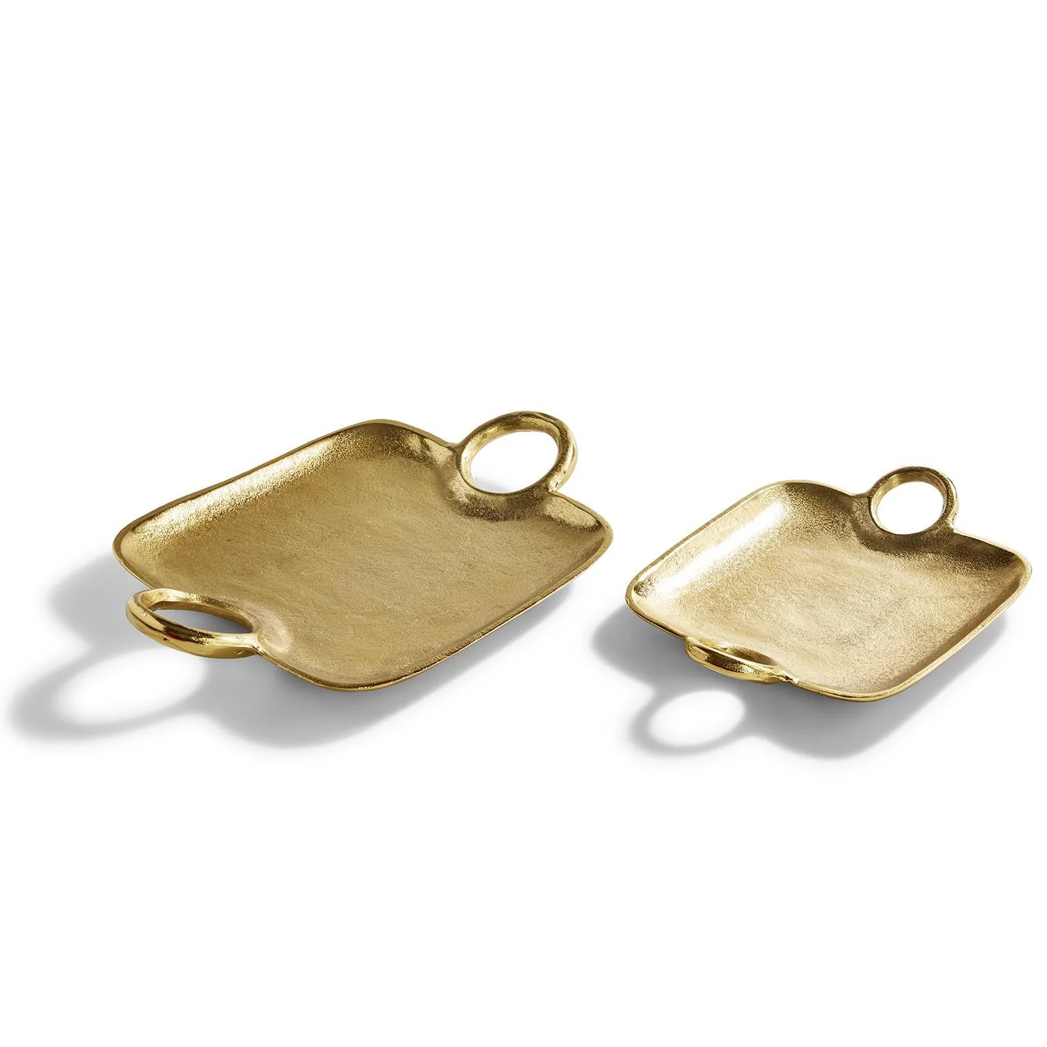 Metropolitan Decorative Gold Tray With Handles Set Of 6 By Tozai Home - Image 4