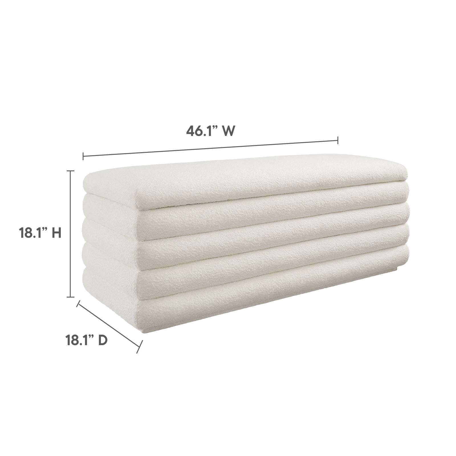 Mezzo Boucle Upholstered Storage Bench By Modway - EEI-6665 - Image 10