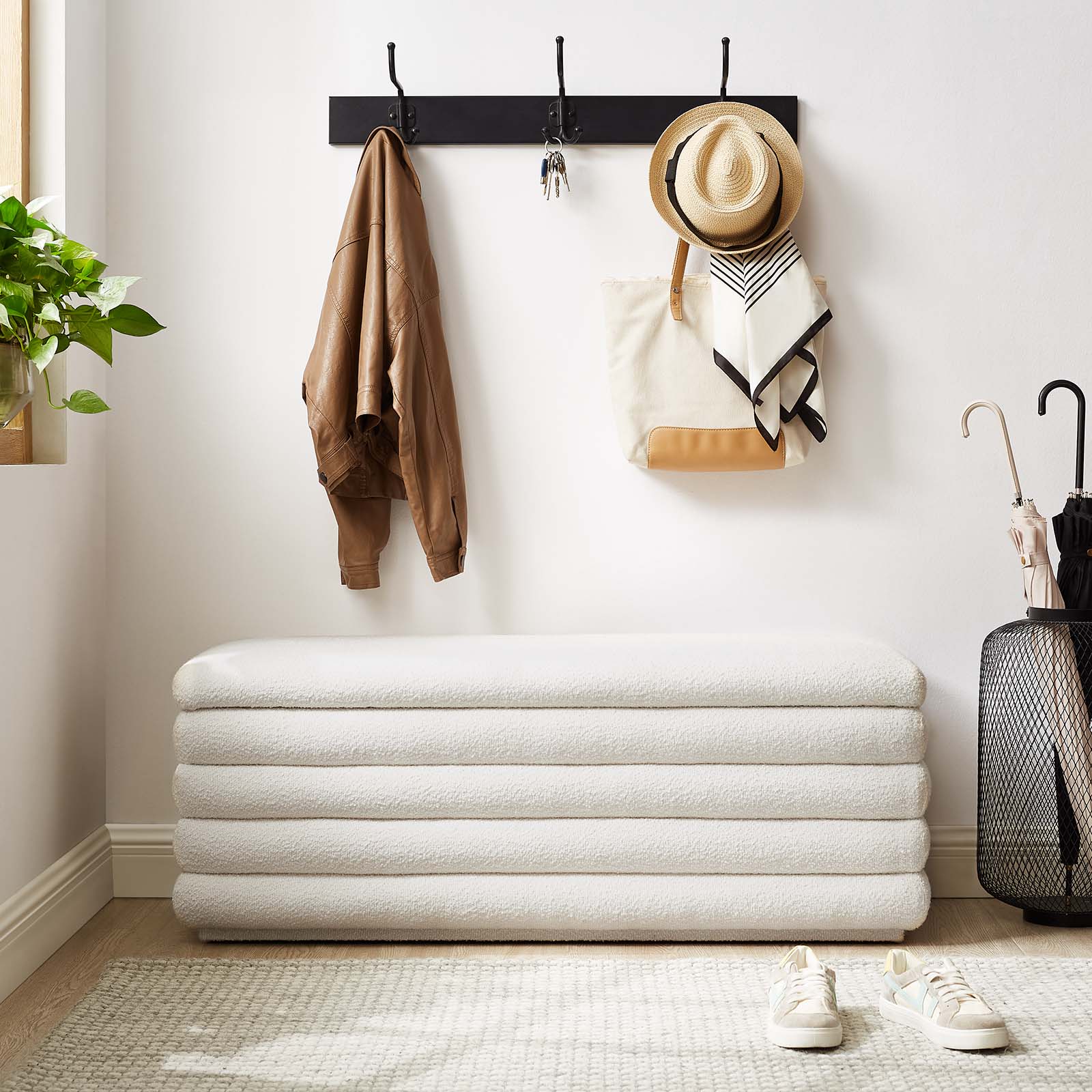 Mezzo Boucle Upholstered Storage Bench By Modway - EEI-6665 - Image 2