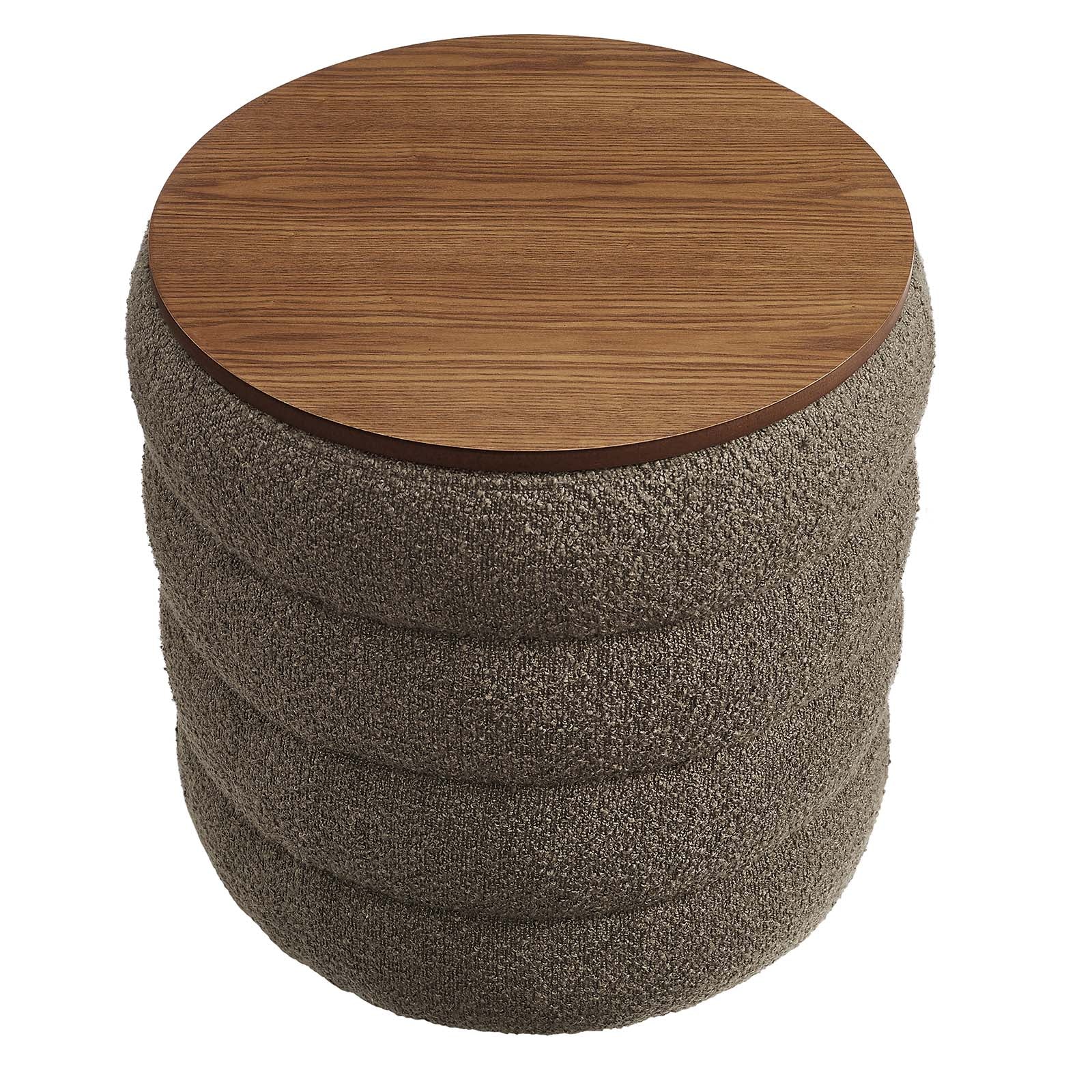 Mezzo Round Boucle Fabric Storage Ottoman By Modway - EEI-6685 - Image 4