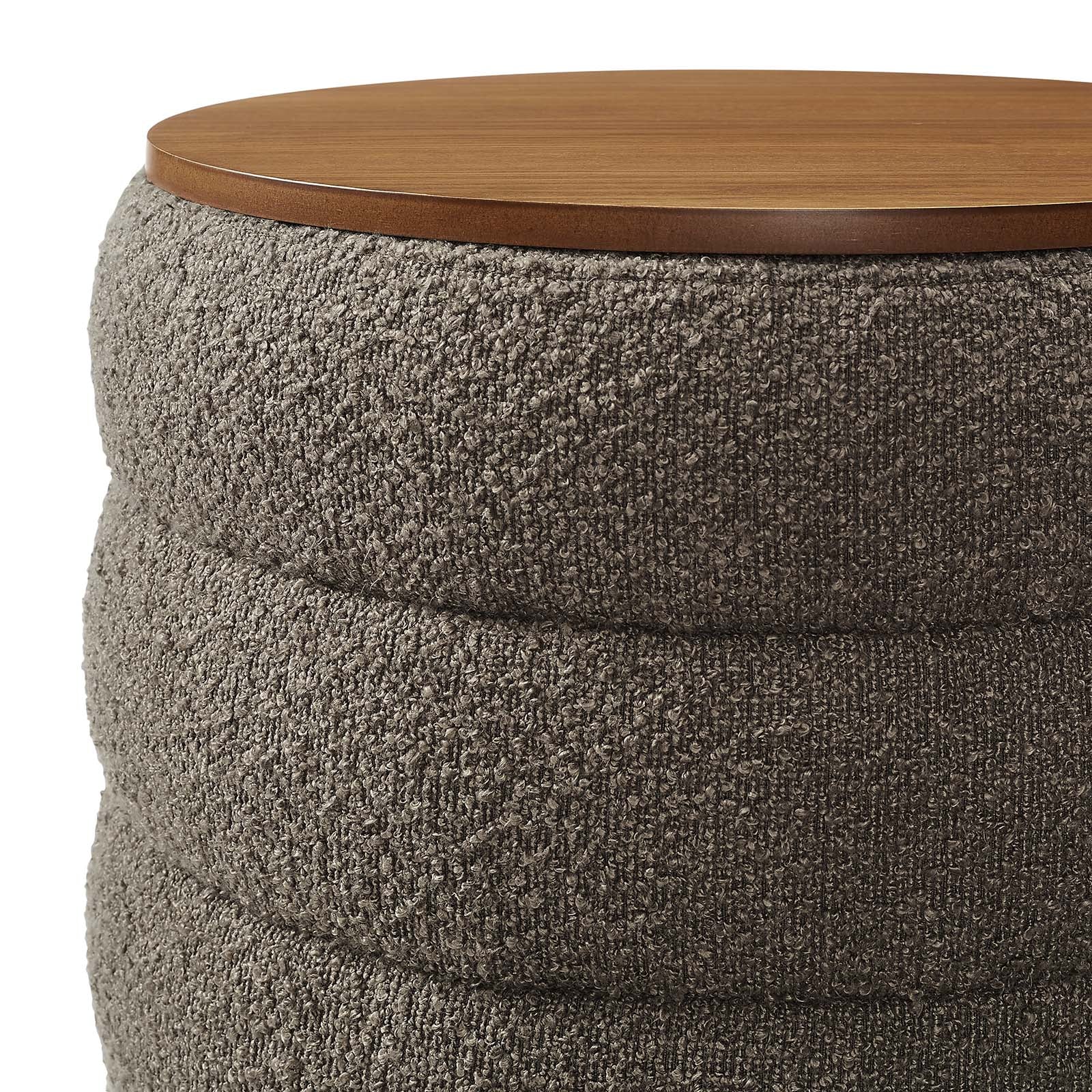 Mezzo Round Boucle Fabric Storage Ottoman By Modway - EEI-6685 - Image 5