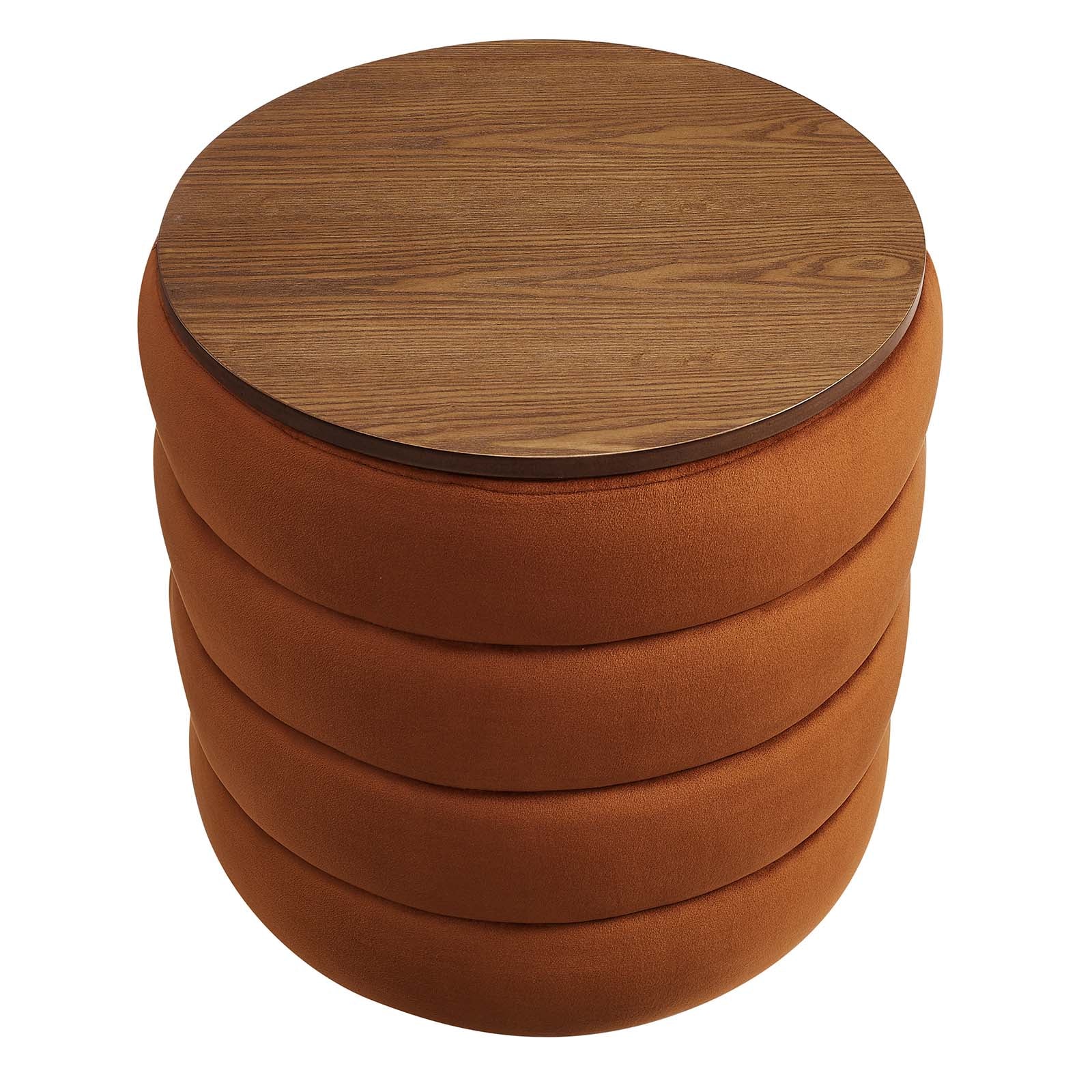 Mezzo Round Performance Velvet Storage Ottoman By Modway - EEI-6684 - Image 11