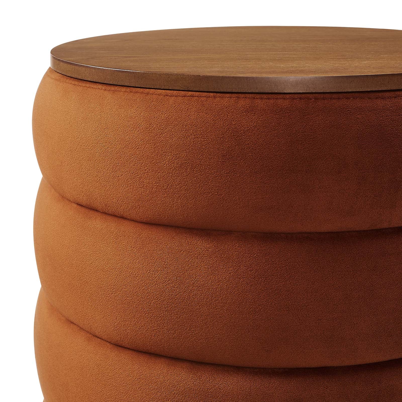 Mezzo Round Performance Velvet Storage Ottoman By Modway - EEI-6684 - Image 12
