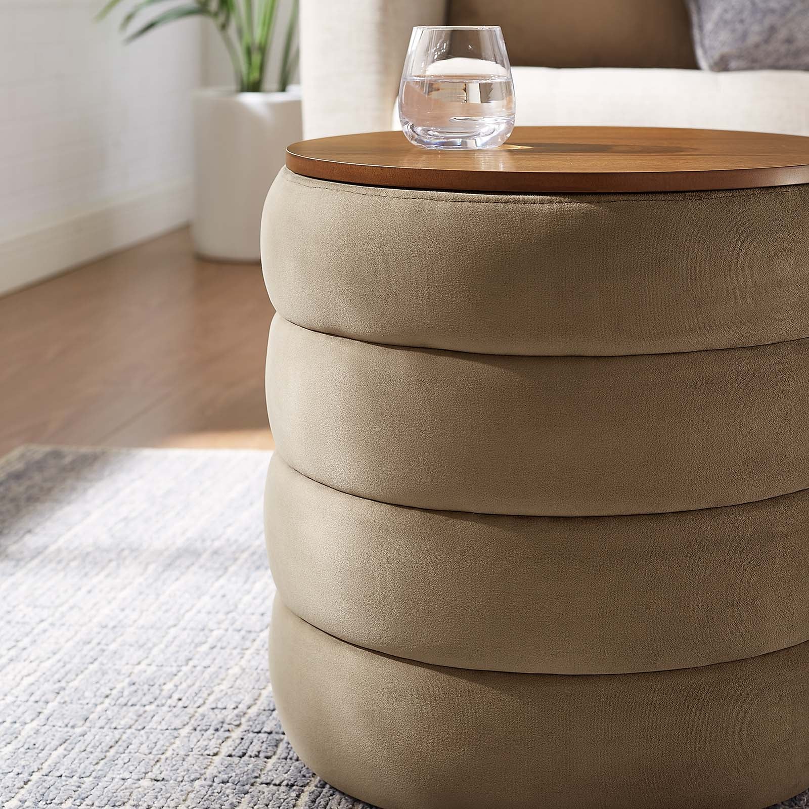 Mezzo Round Performance Velvet Storage Ottoman By Modway - EEI-6684 - Image 21