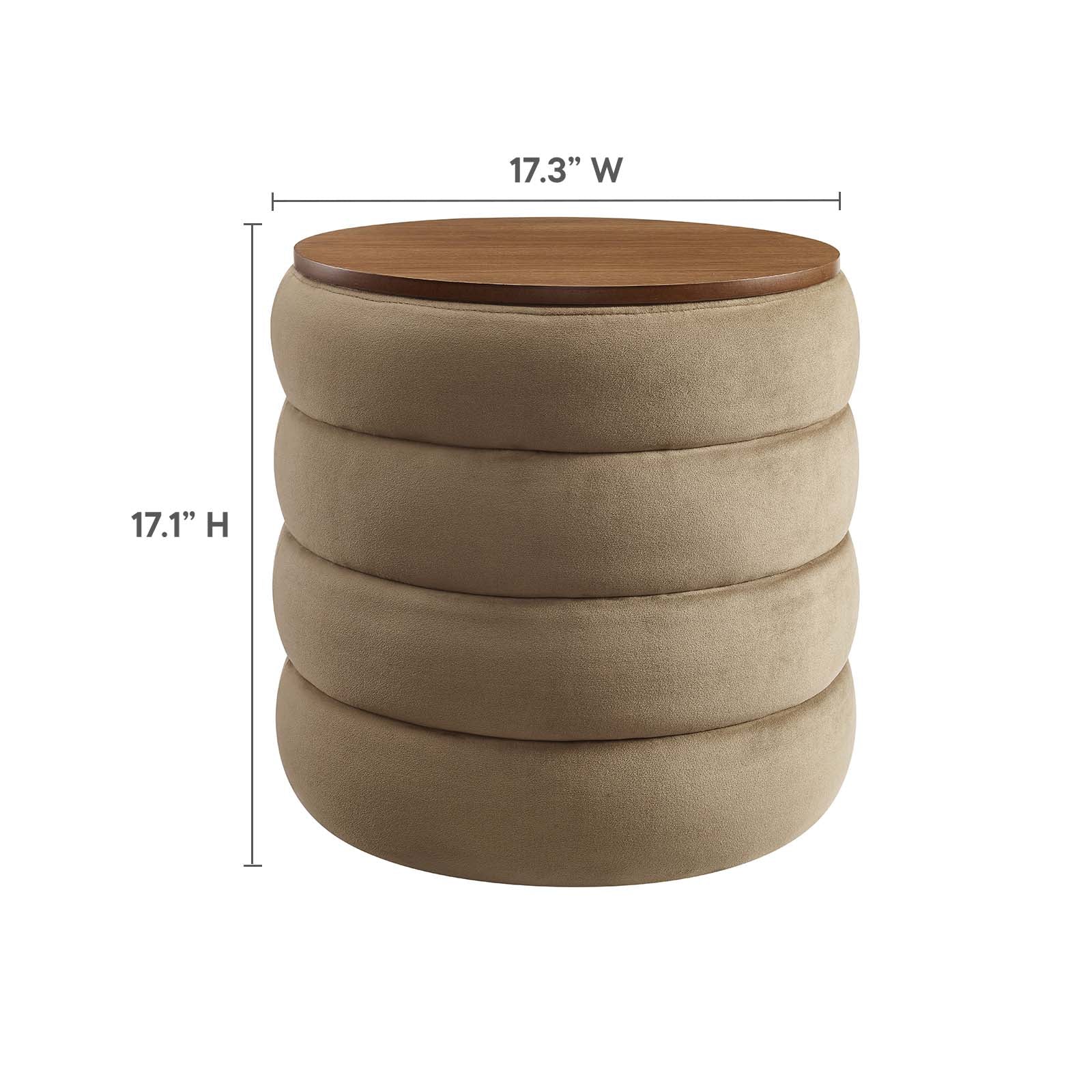 Mezzo Round Performance Velvet Storage Ottoman By Modway - EEI-6684 - Image 23