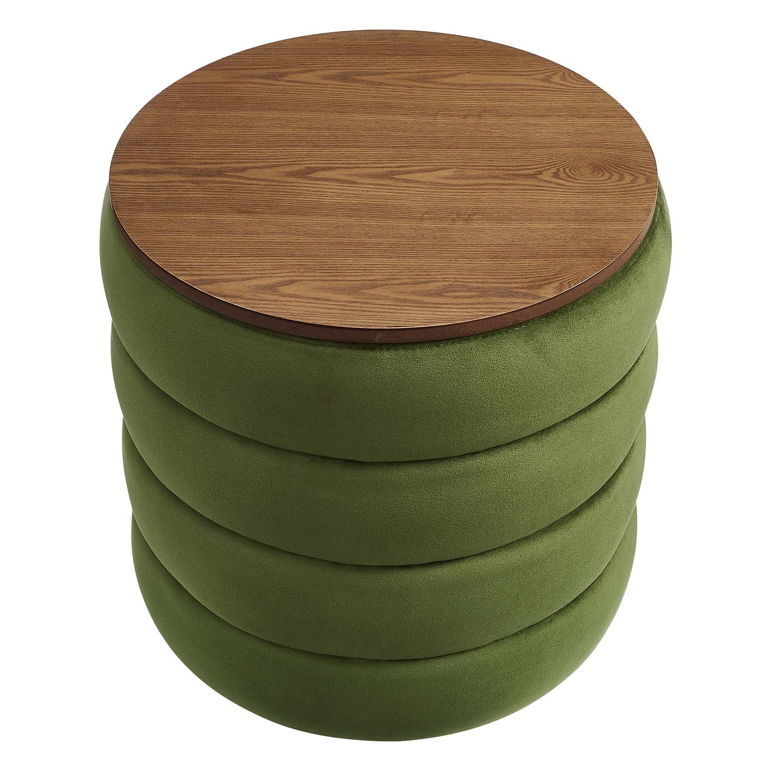 Mezzo Round Performance Velvet Storage Ottoman By Modway - EEI-6684 - Image 4