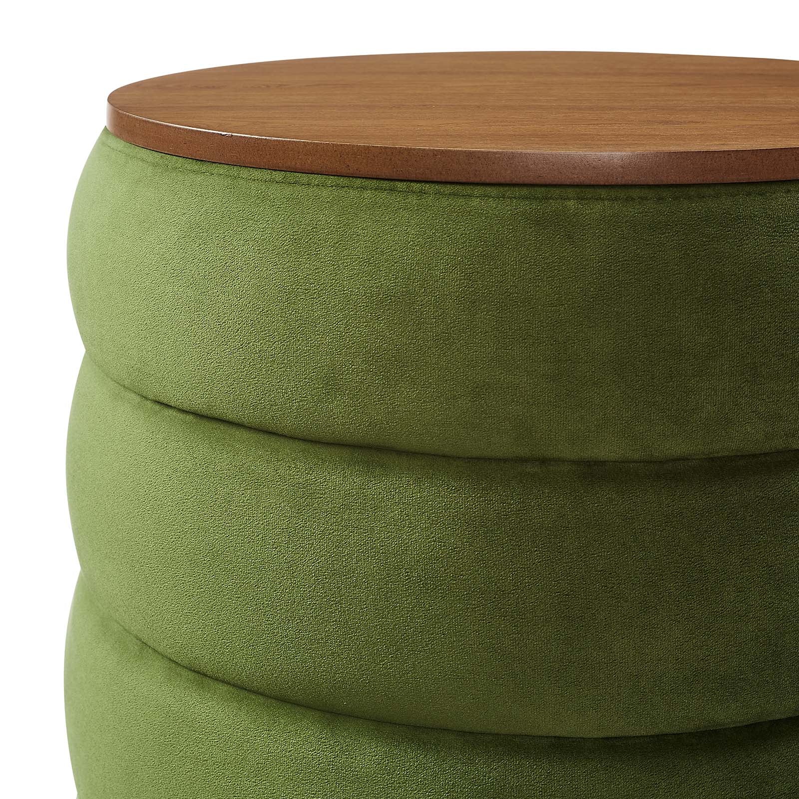 Mezzo Round Performance Velvet Storage Ottoman By Modway - EEI-6684 - Image 5