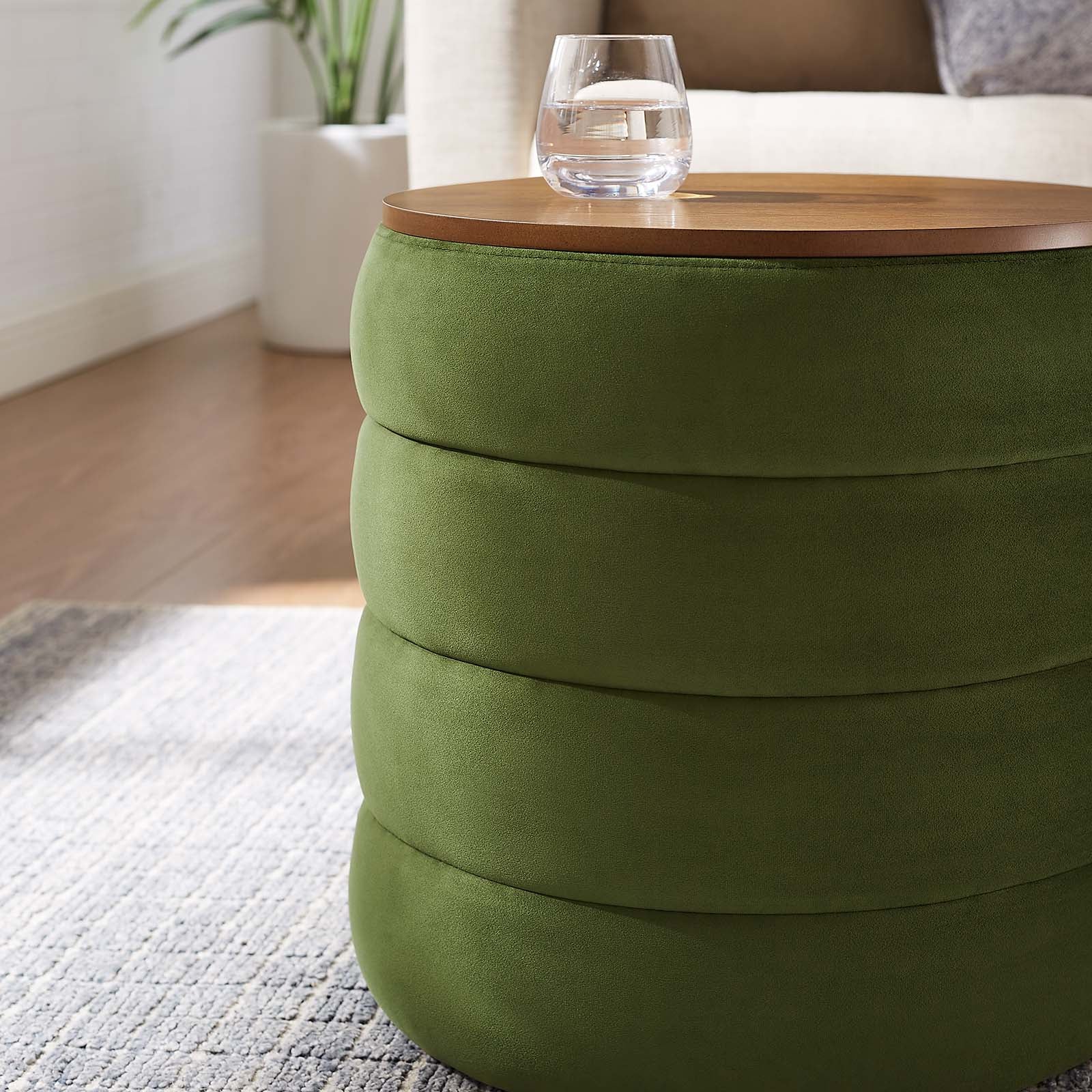 Mezzo Round Performance Velvet Storage Ottoman By Modway - EEI-6684 - Image 6