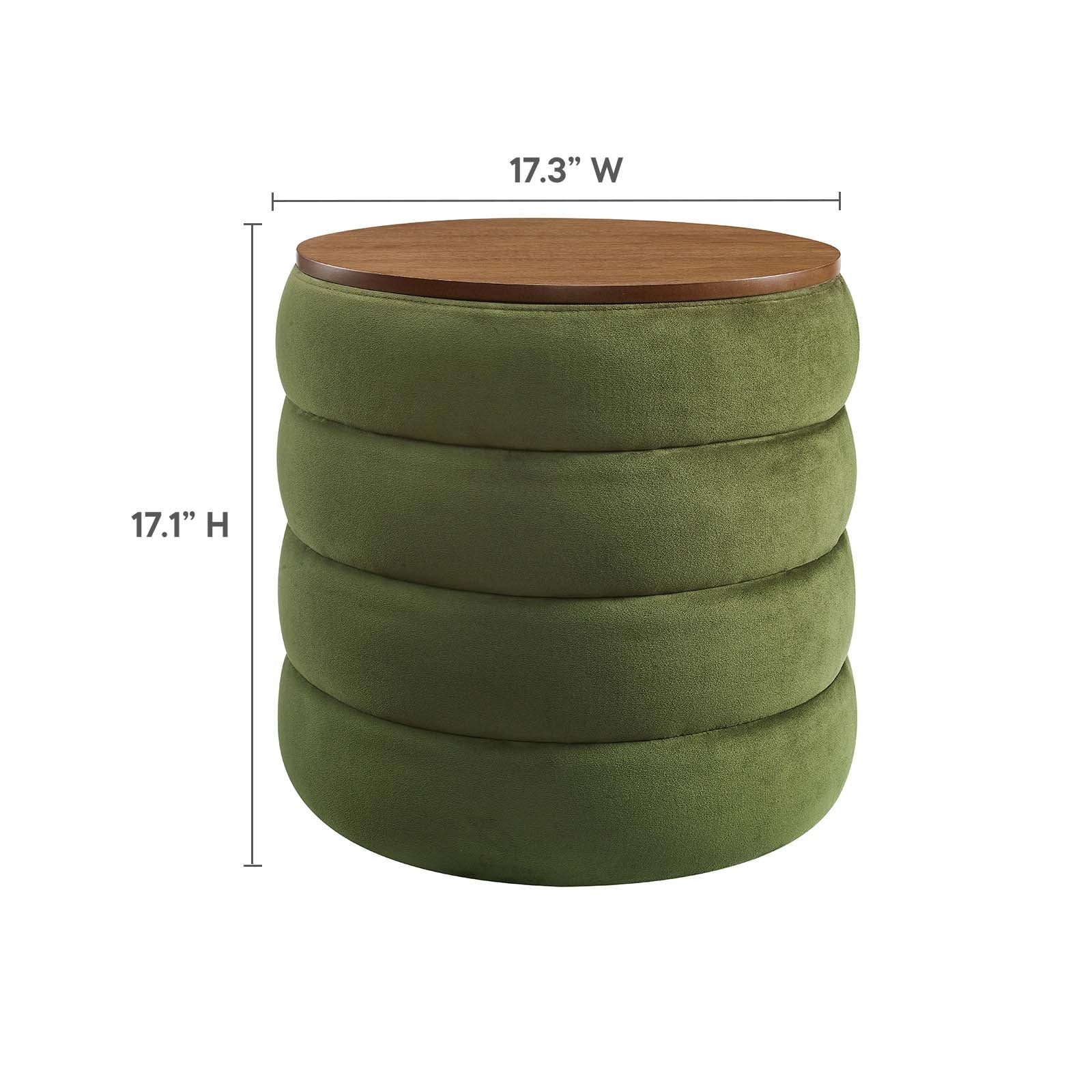 Mezzo Round Performance Velvet Storage Ottoman By Modway - EEI-6684 - Image 8