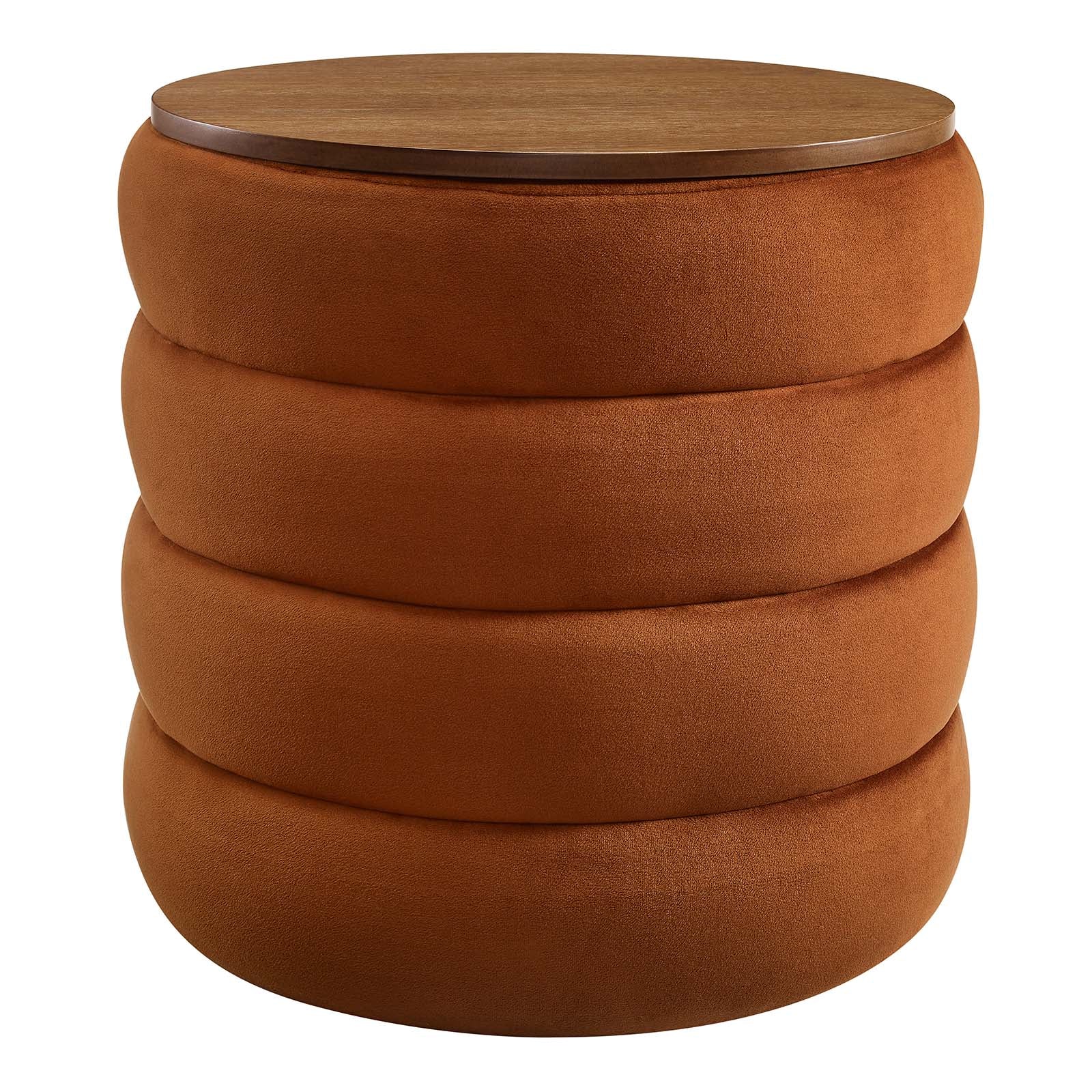 Mezzo Round Performance Velvet Storage Ottoman By Modway - EEI-6684 - Image 9