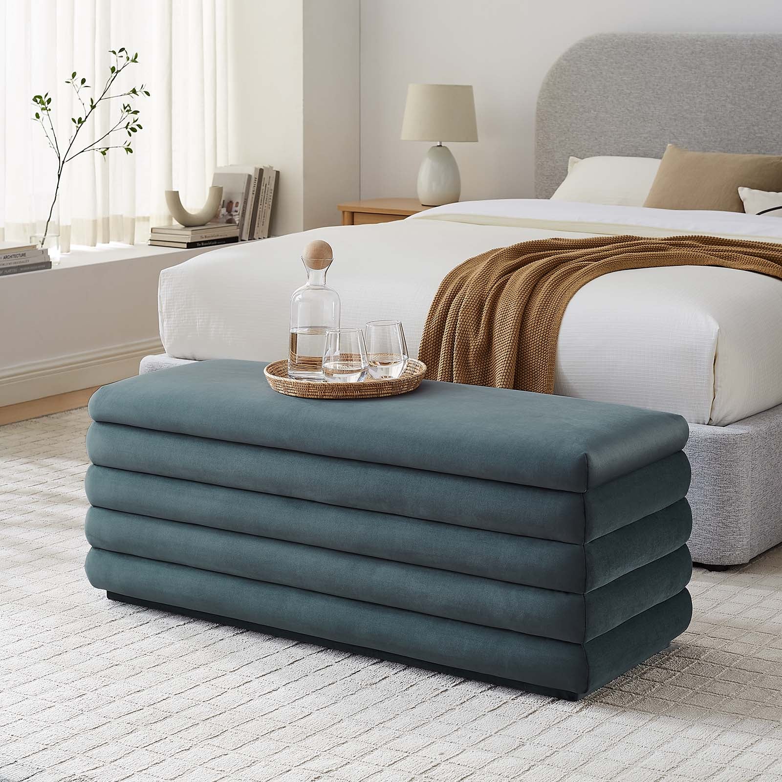 Mezzo Upholstered Performance Velvet Storage Bench By Modway - EEI-6664 - Image 13