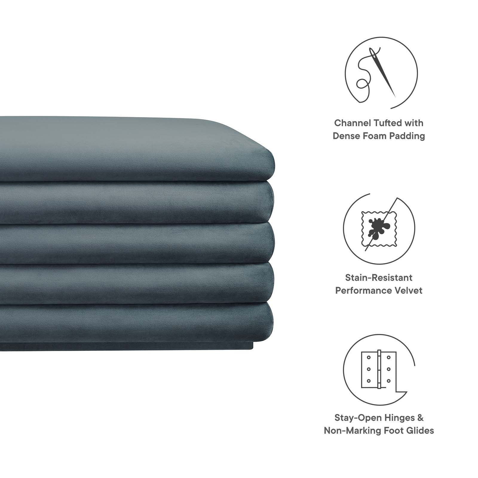 Mezzo Upholstered Performance Velvet Storage Bench By Modway - EEI-6664 - Image 19