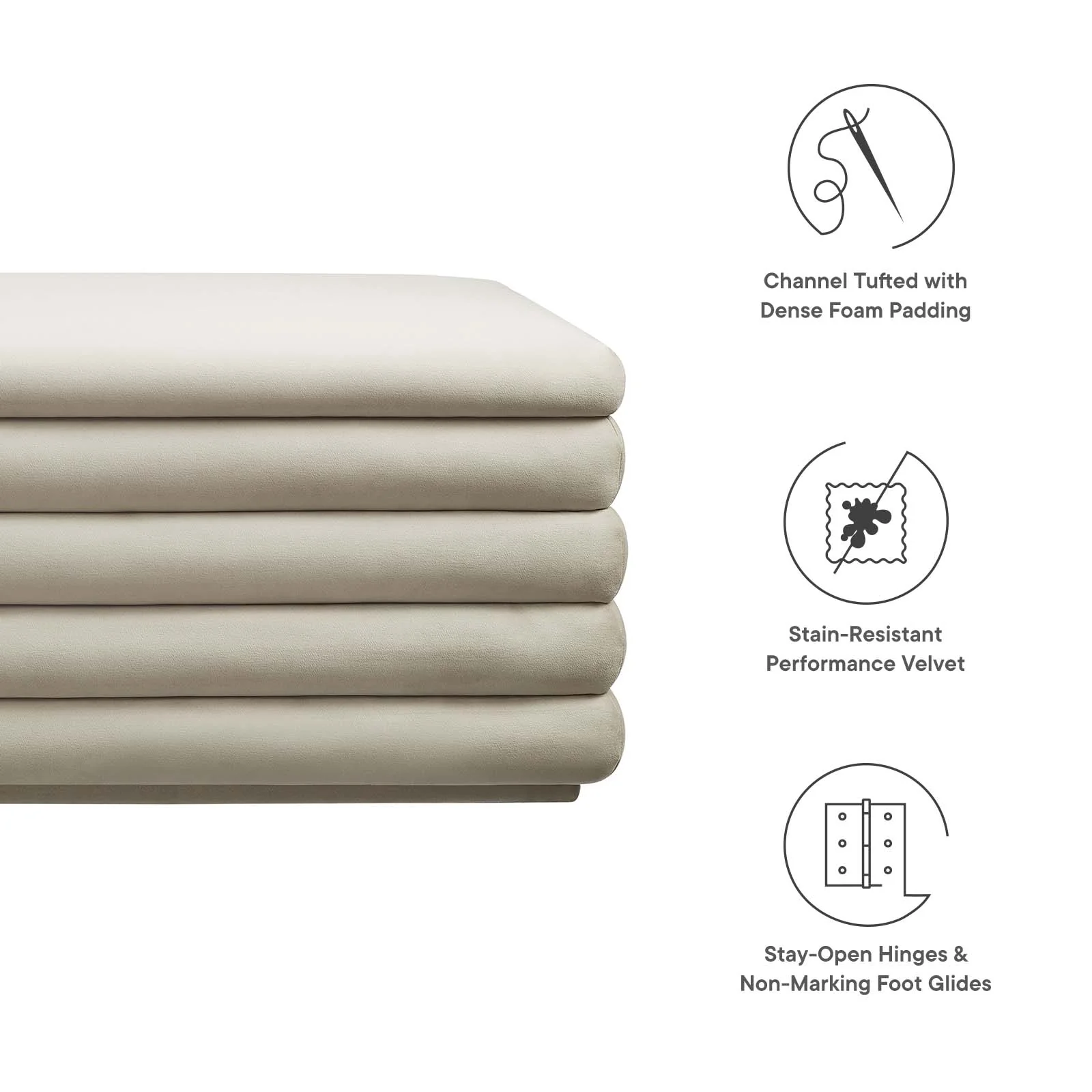 Mezzo Upholstered Performance Velvet Storage Bench By Modway - EEI-6664 - Image 9