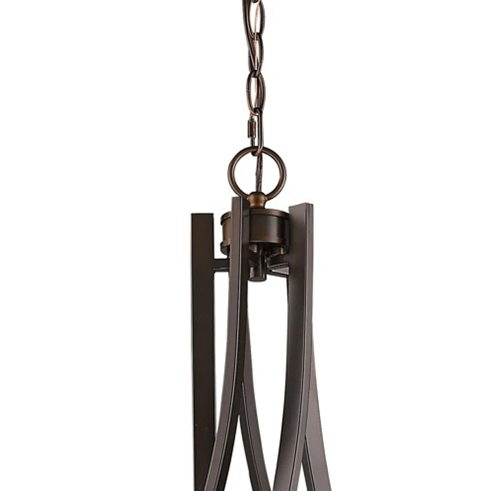 Mia 5-Light Oil-Rubbed Bronze Chandelier With Etched Glass Shades By Homeroots - Image 4