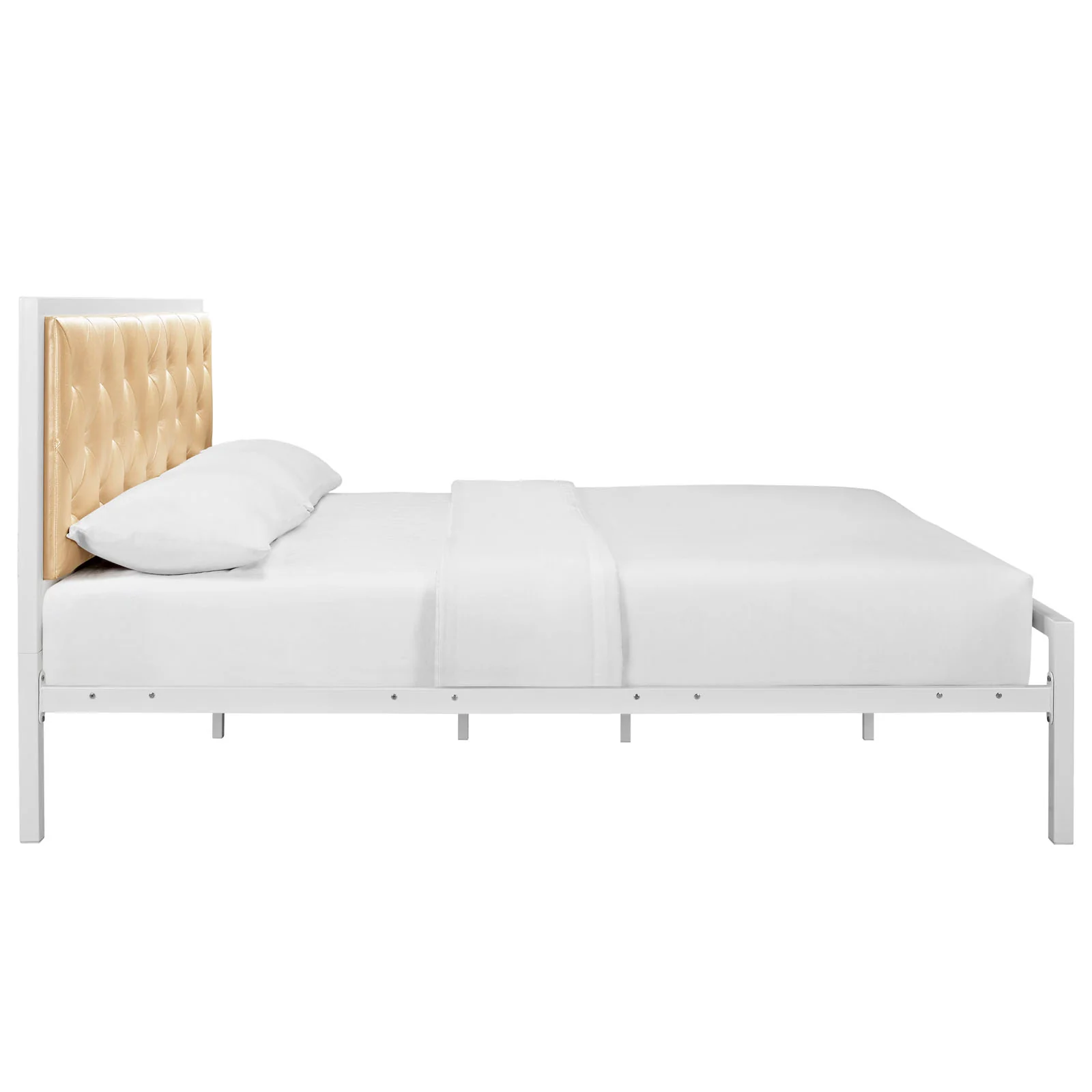 Mia Vinyl Queen Bed by Modway - Image 3