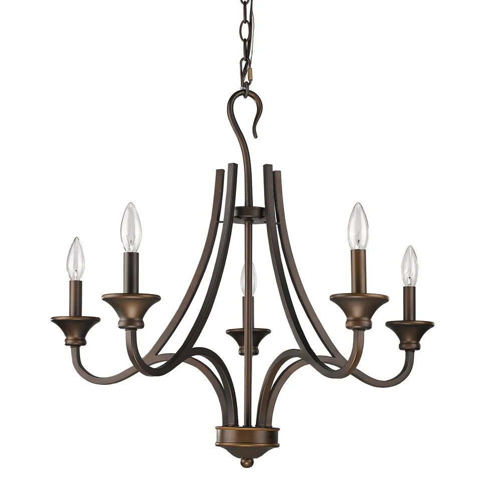 Michelle 5-Light Oil-Rubbed Bronze Chandelier By Homeroots - Image 2