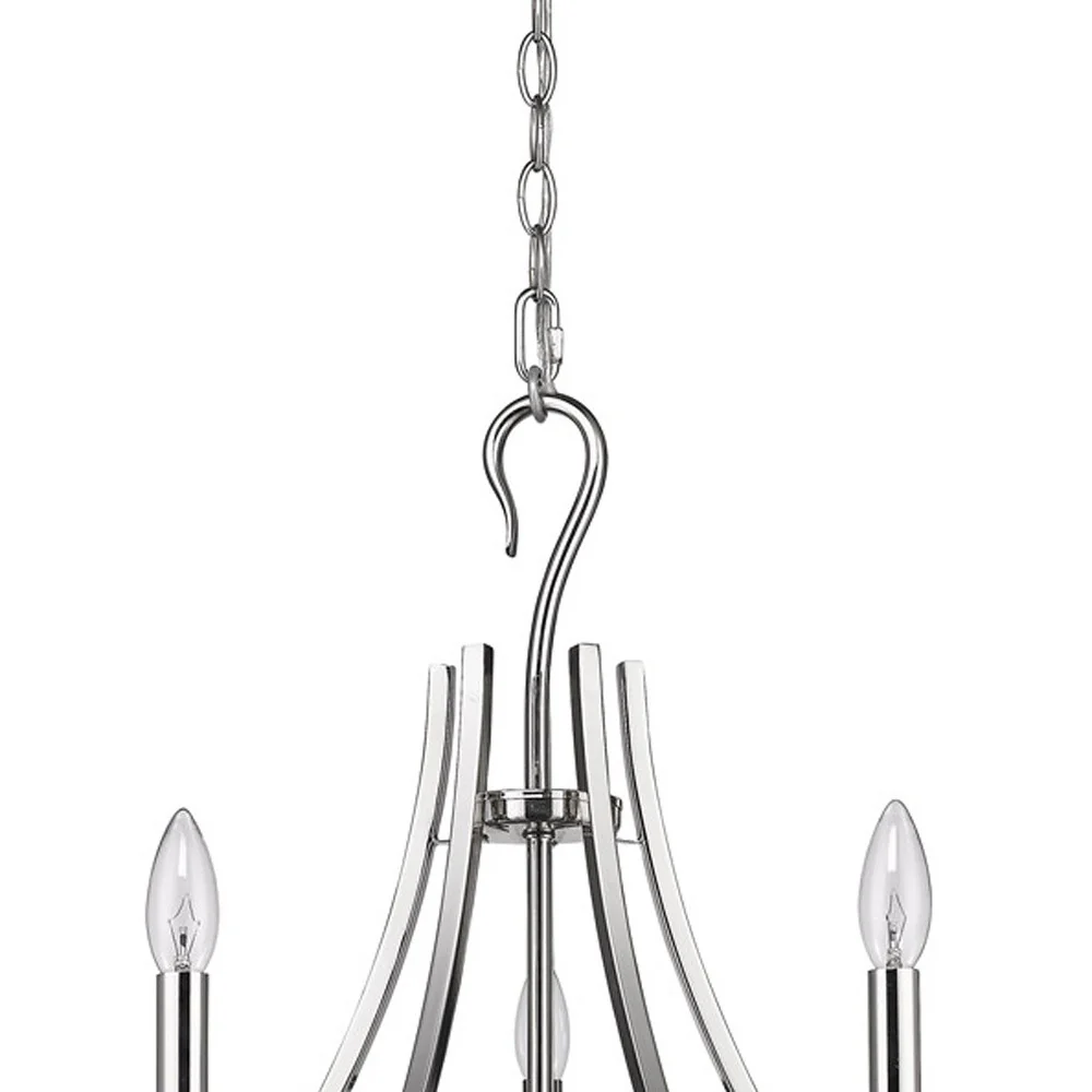 Michelle 5-Light Polished Nickel Chandelier By Homeroots - Image 3