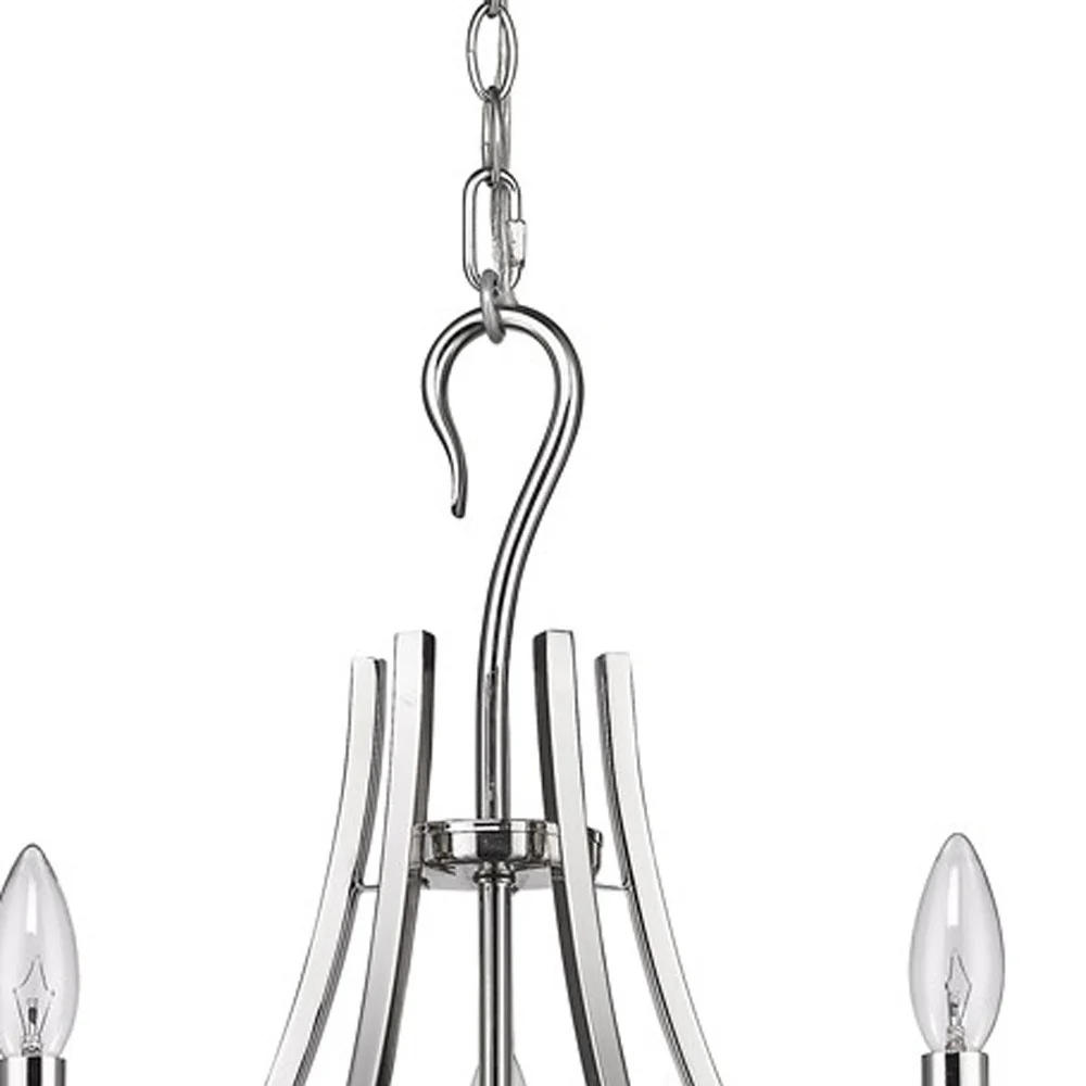 Michelle 5-Light Polished Nickel Chandelier By Homeroots - Image 4