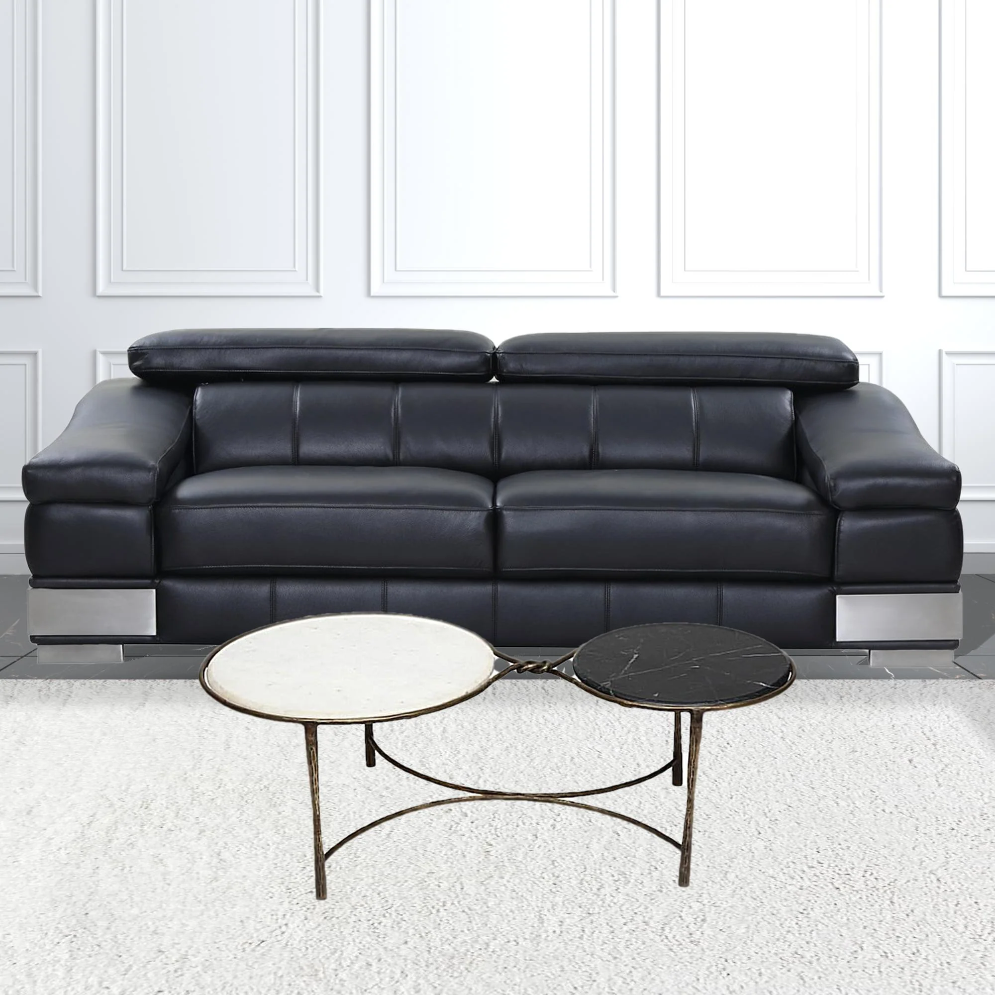 Mid Century Dual Rim Coffee Table By Homeroots - Image 4
