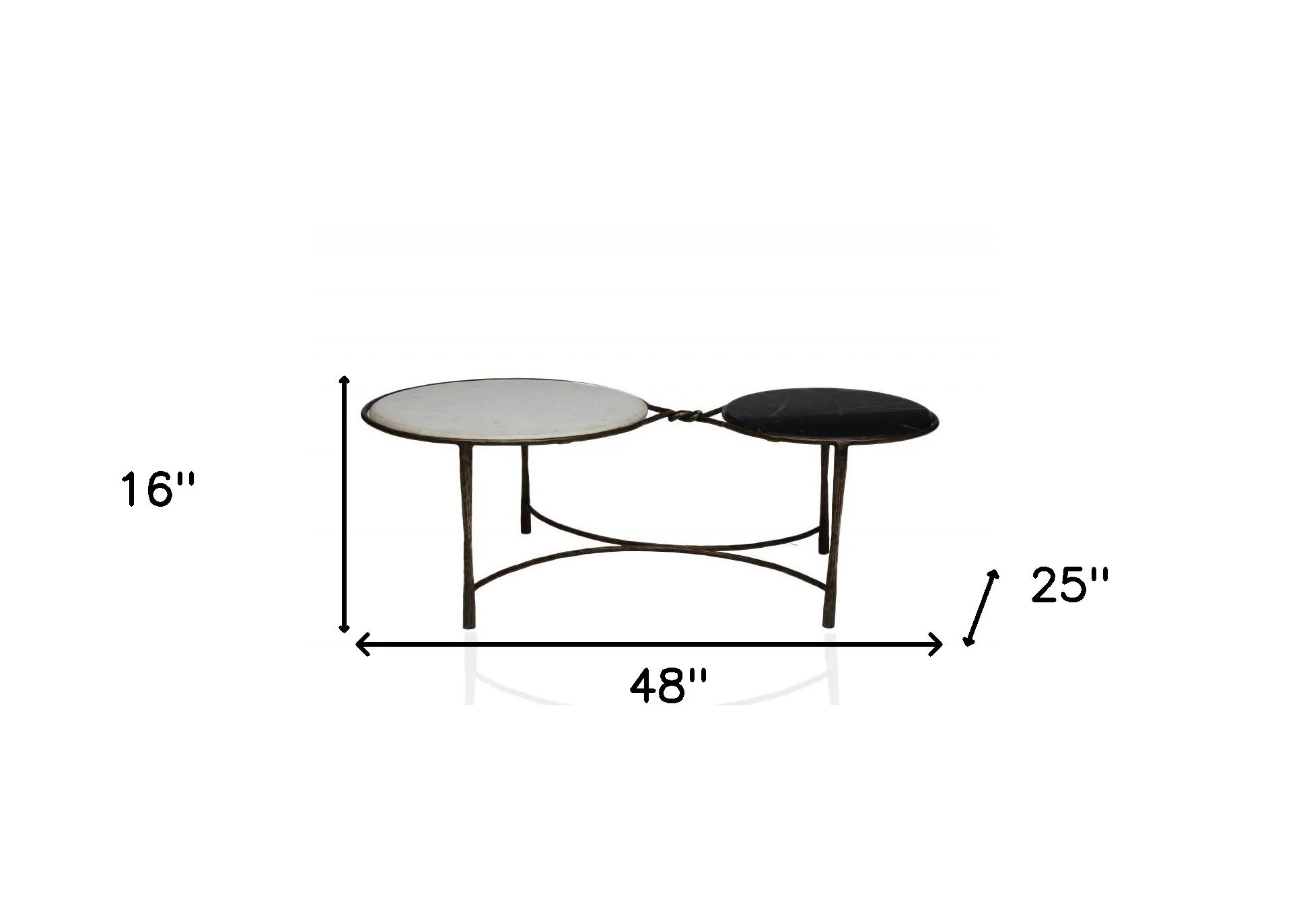 Mid Century Dual Rim Coffee Table By Homeroots - Image 5