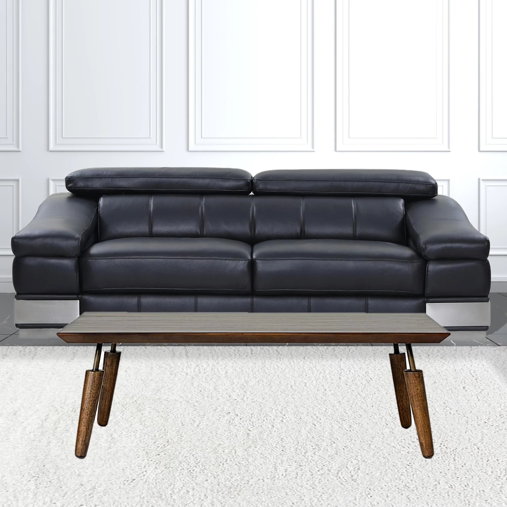 Mid Century Modern Acacia Coffee Table By Homeroots - Image 3