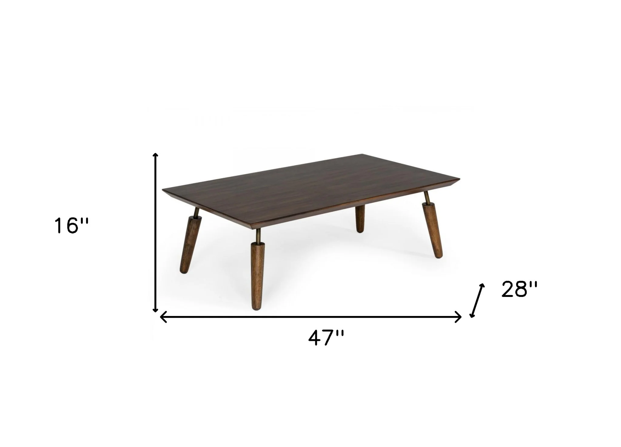 Mid Century Modern Acacia Coffee Table By Homeroots - Image 4