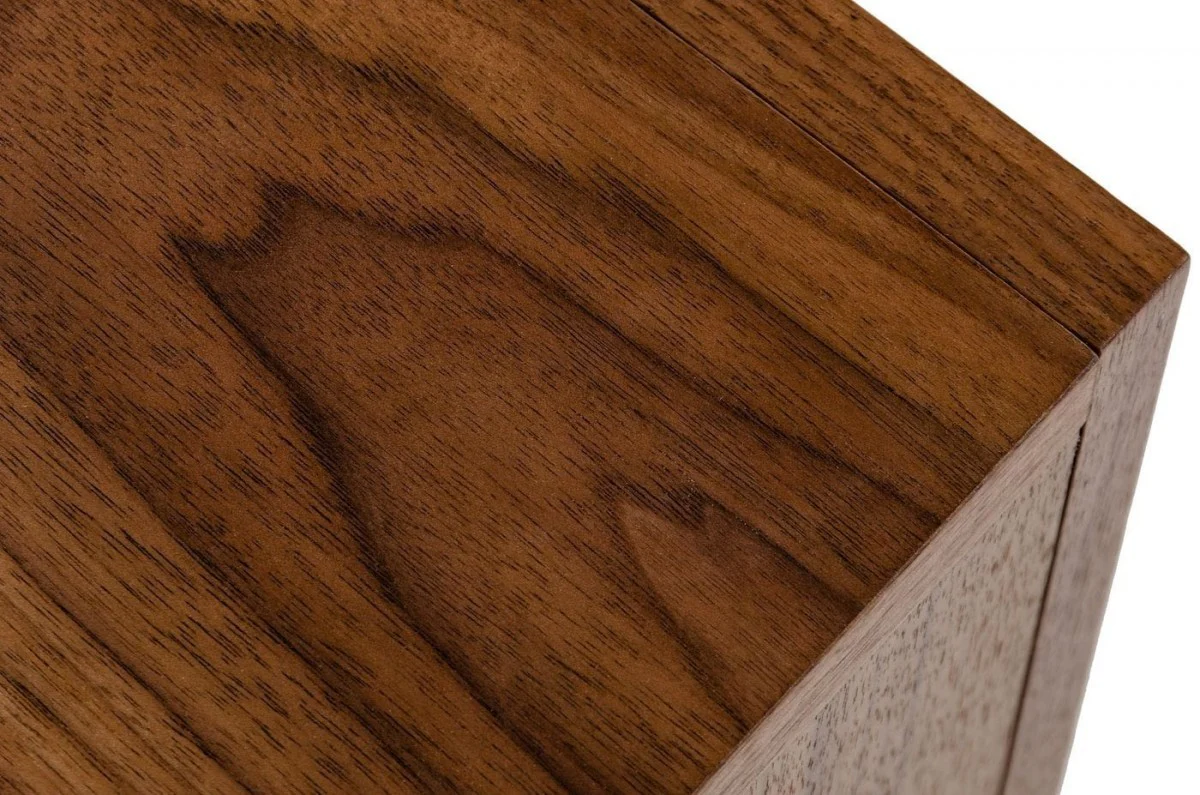 Mid Century Walnut Light Brown Nightstand With One Drawer And One Shelf By Homeroots - Image 4