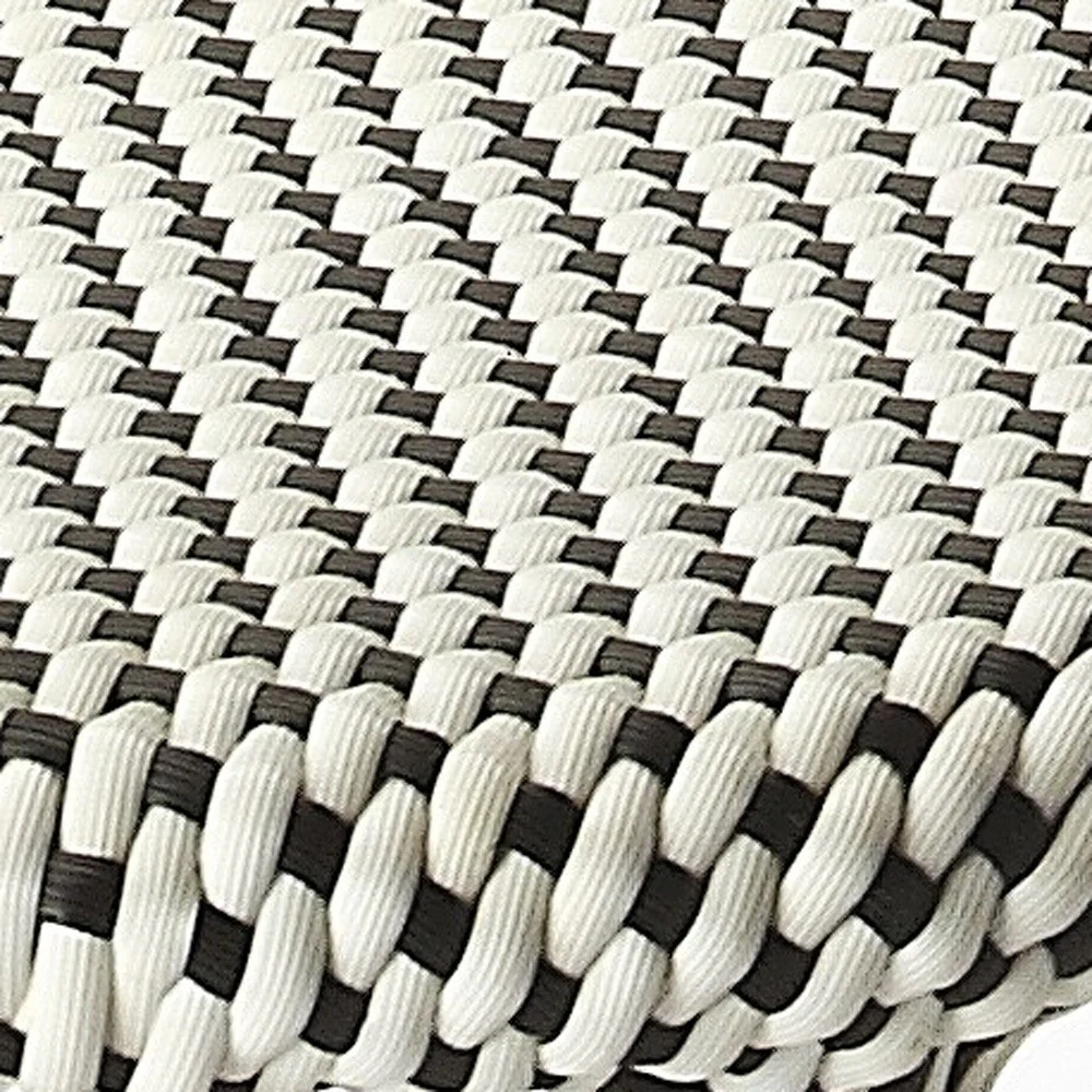 Midnight Blue And White Rattan Counter Stool By Homeroots - Image 10