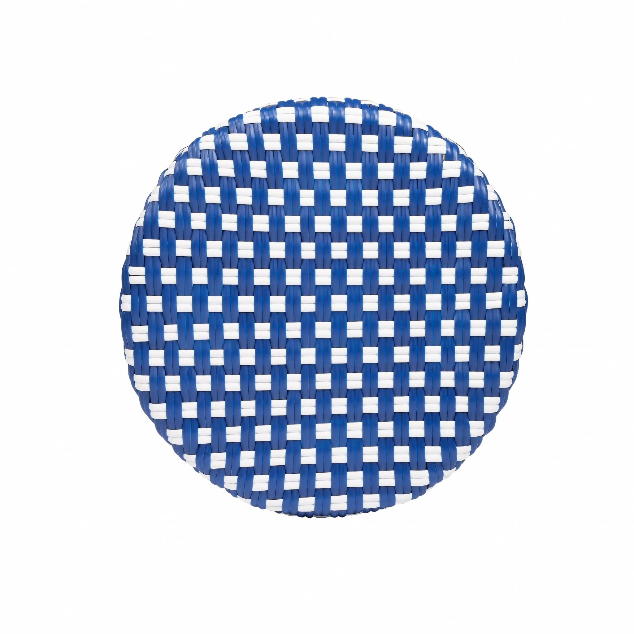 Midnight Blue And White Rattan Counter Stool By Homeroots - Image 15