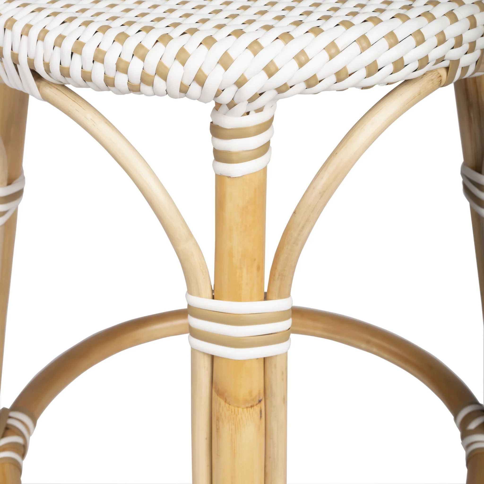 Midnight Blue And White Rattan Counter Stool By Homeroots - Image 37