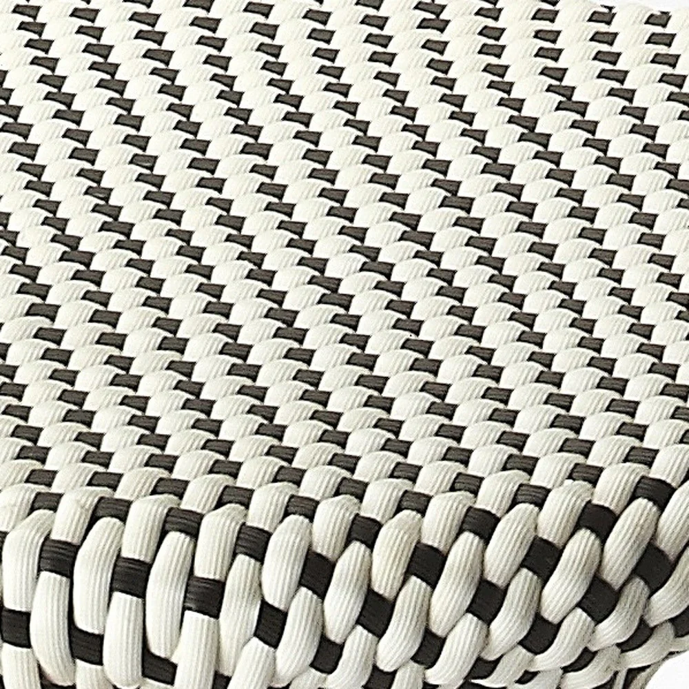 Midnight Blue And White Rattan Counter Stool By Homeroots - Image 9