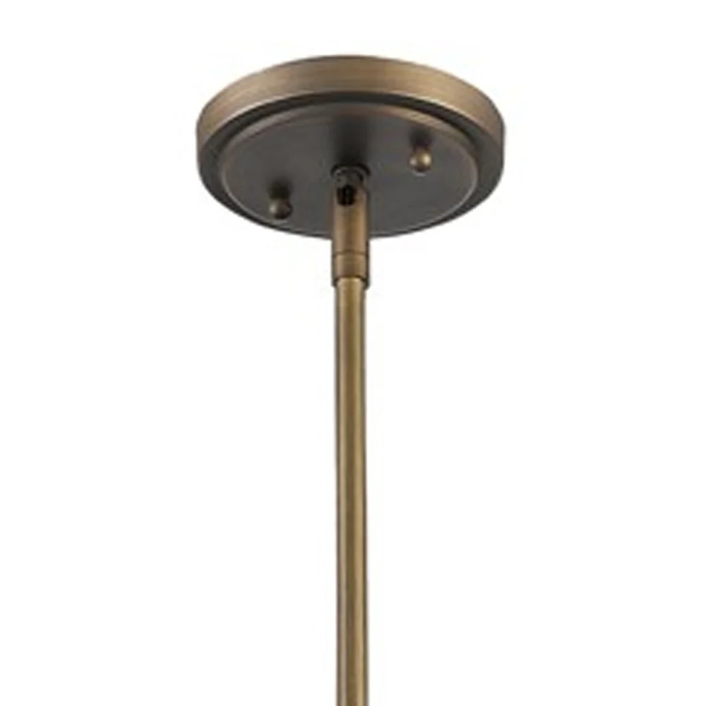 Midtown 1-Light Raw Brass Pendant With Frosted Glass Shade By Homeroots - Image 3