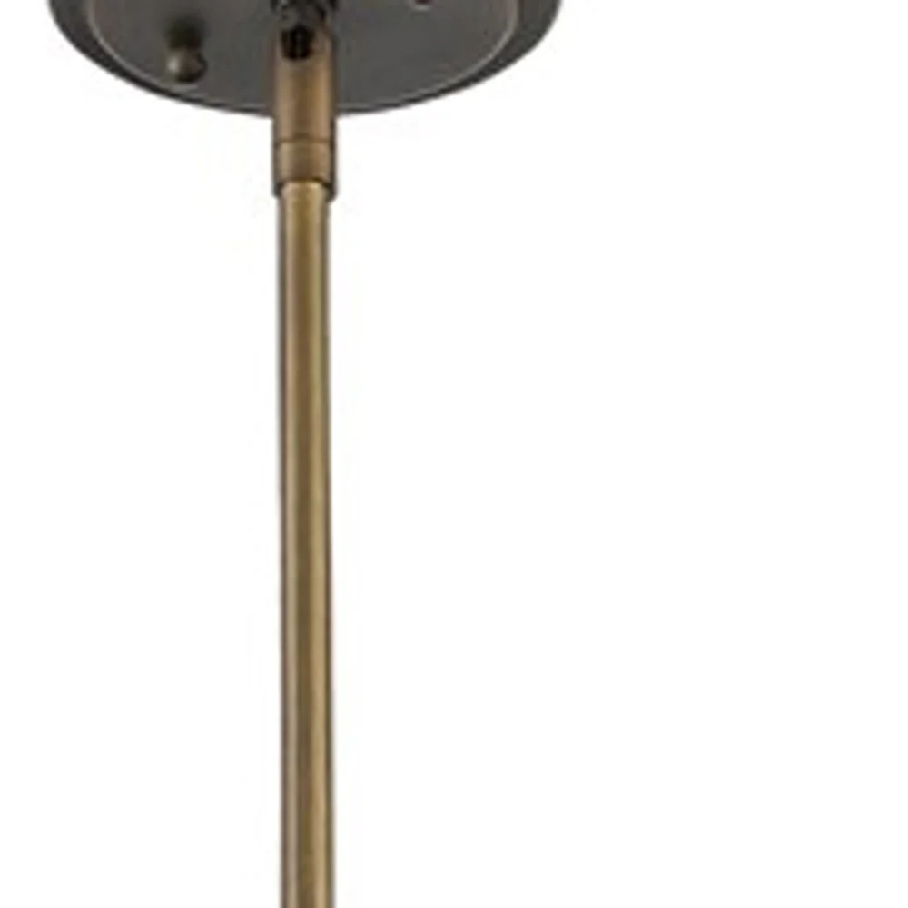 Midtown 1-Light Raw Brass Pendant With Frosted Glass Shade By Homeroots - Image 4
