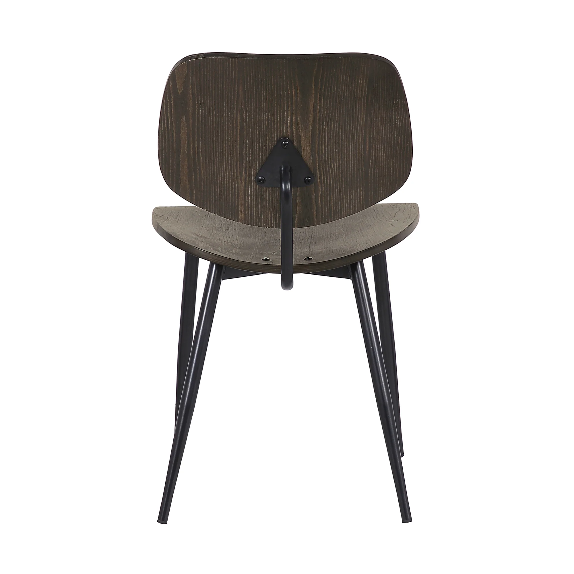 Miki Mid-Century Black and Walnut Wood Dining Accent Chairs (Set of 2) By Armen Living - Image 6