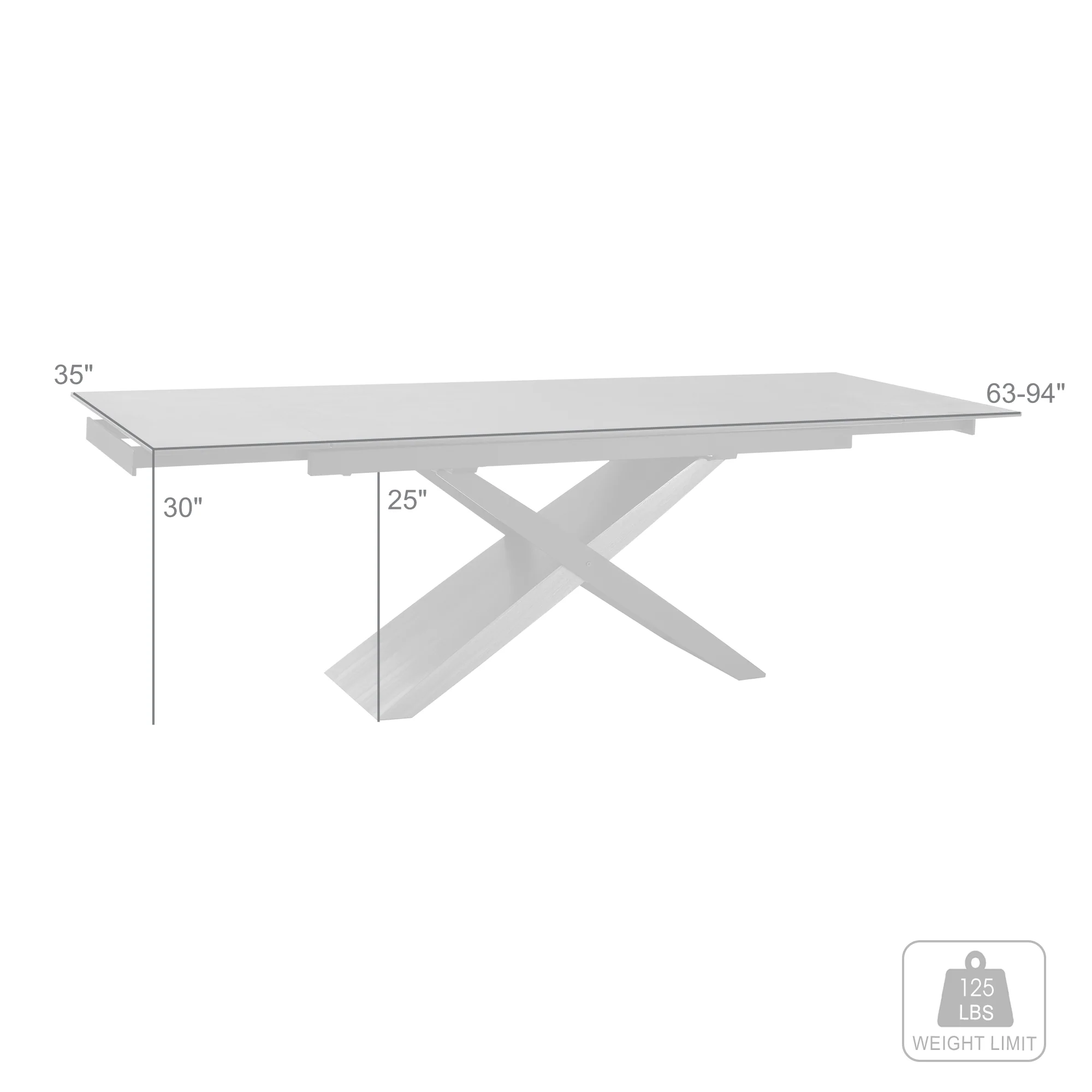 Milena Extendable Dining Table in Stone and Wood By Armen Living - Image 10