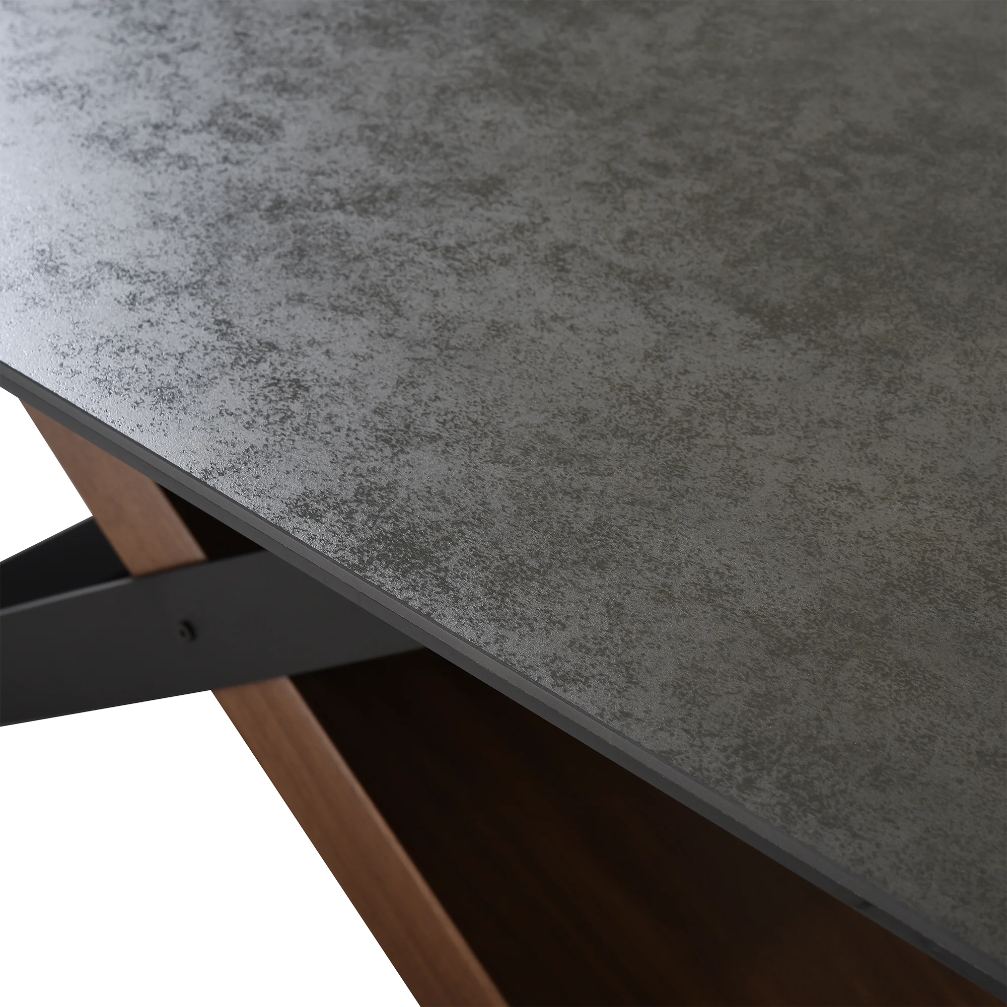 Milena Extendable Dining Table in Stone and Wood By Armen Living - Image 11