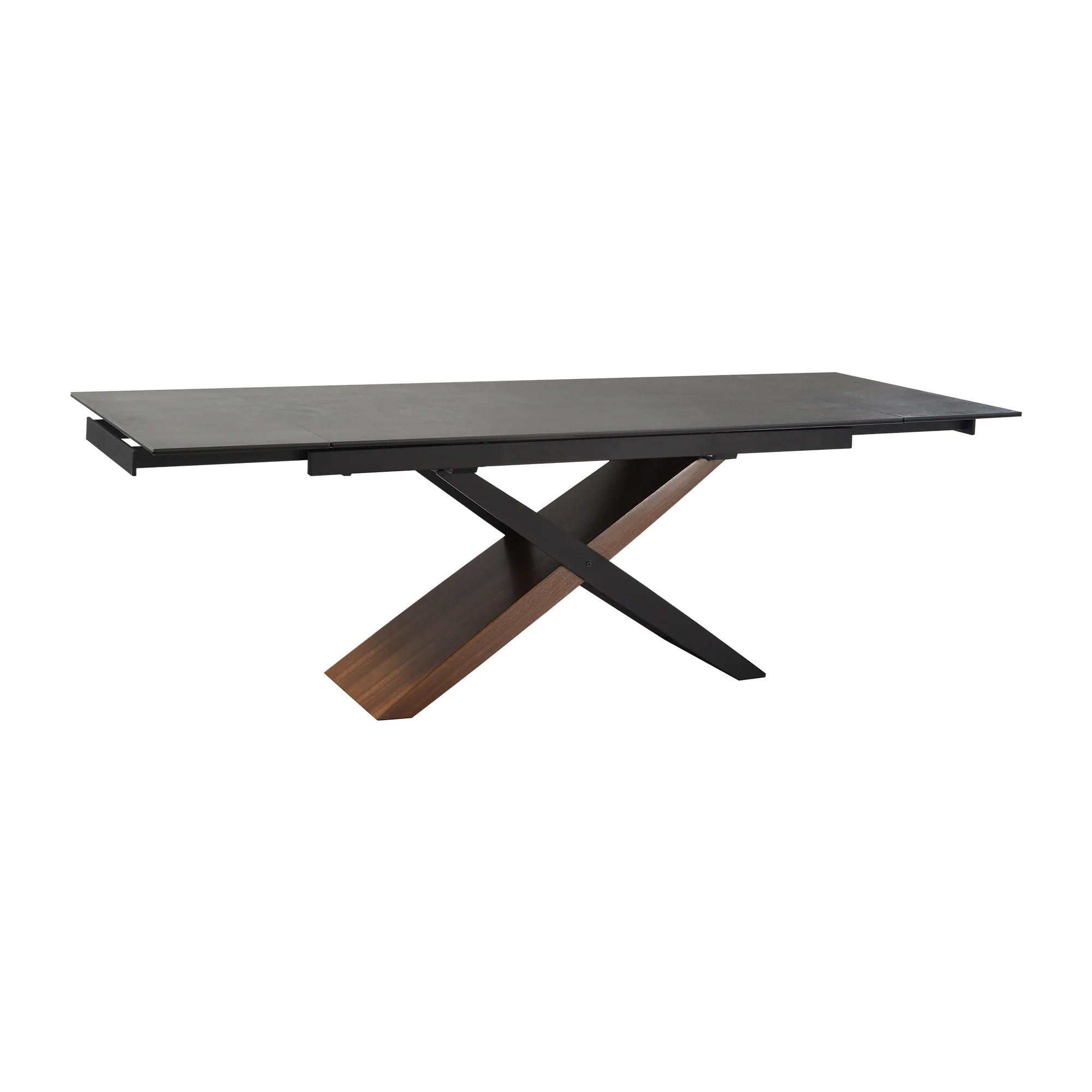 Milena Extendable Dining Table in Stone and Wood By Armen Living - Image 3