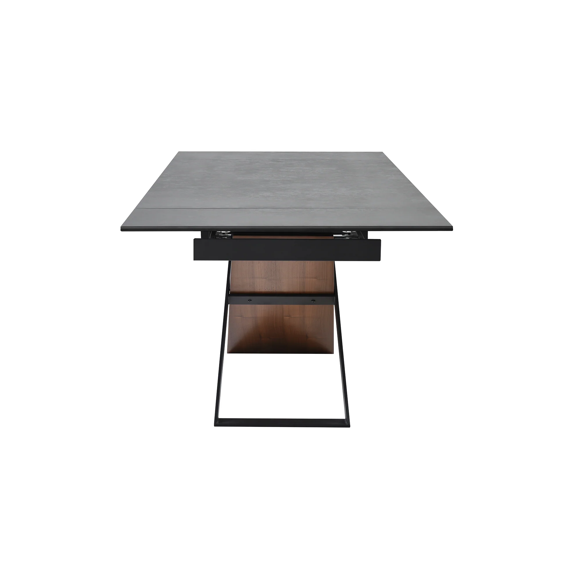 Milena Extendable Dining Table in Stone and Wood By Armen Living - Image 6
